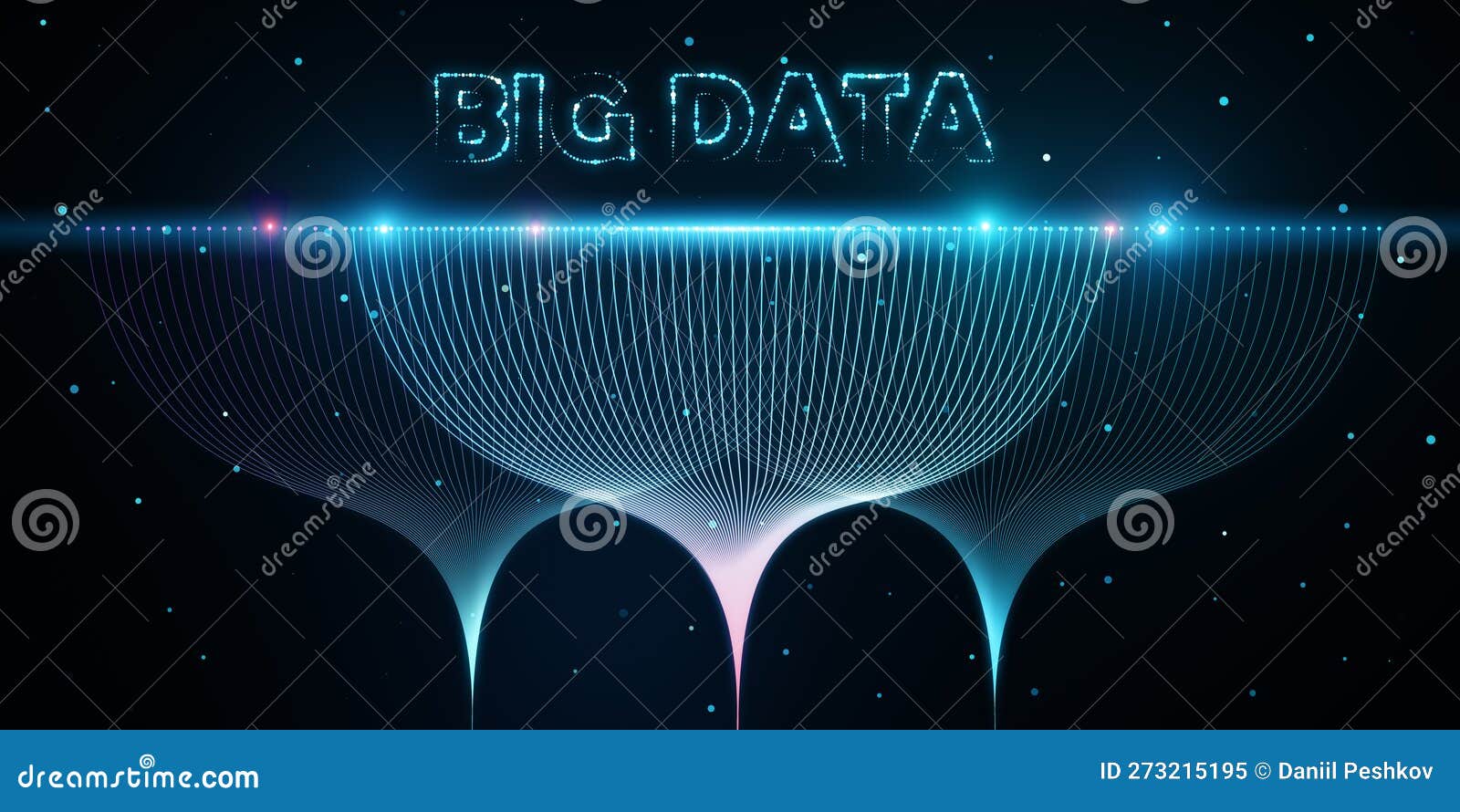 Creative Tech Big Data Hologram on Dark Wallpaper. Technology, Future