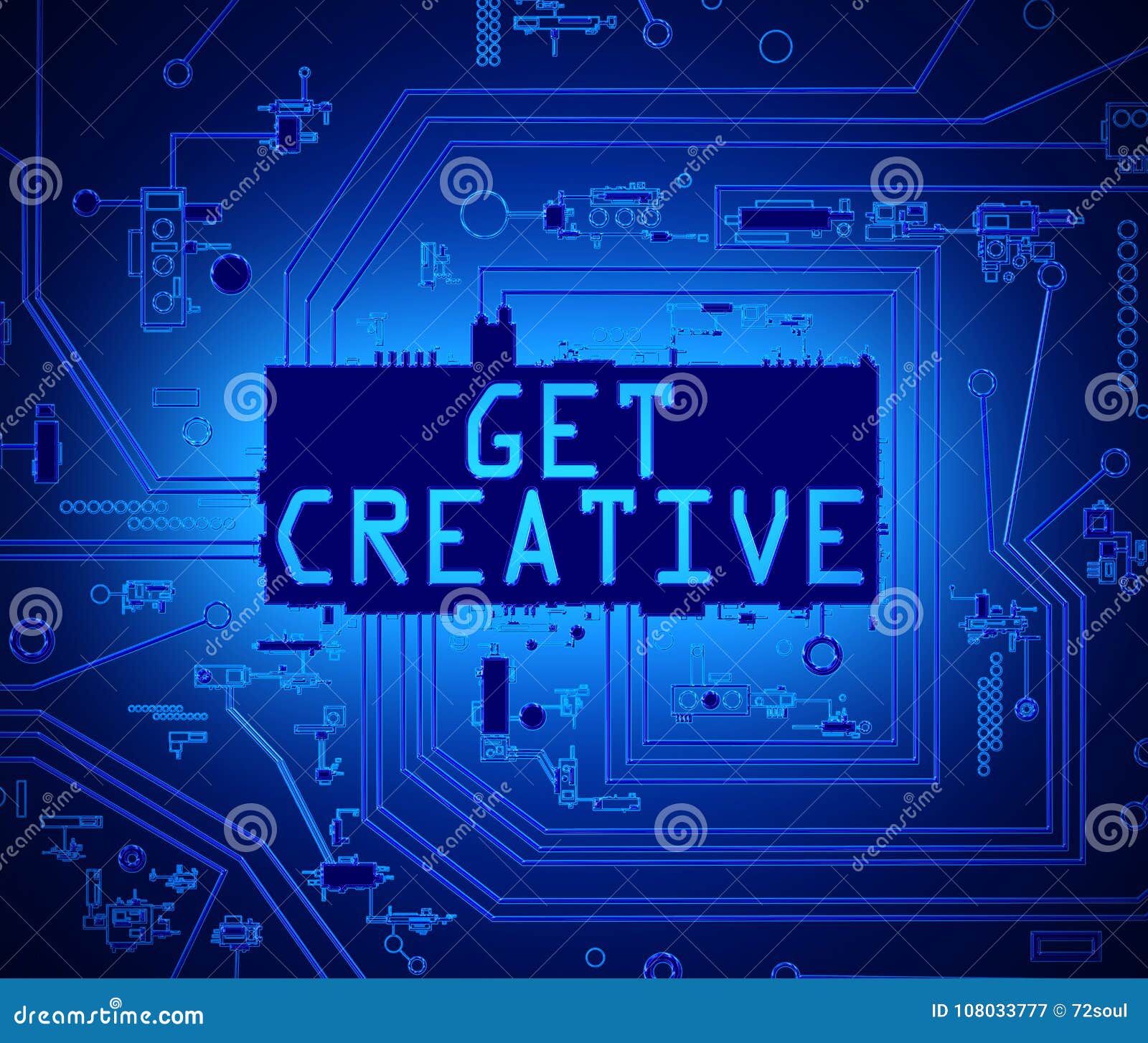 Creative Technology Concept. Stock Illustration - Illustration of ...