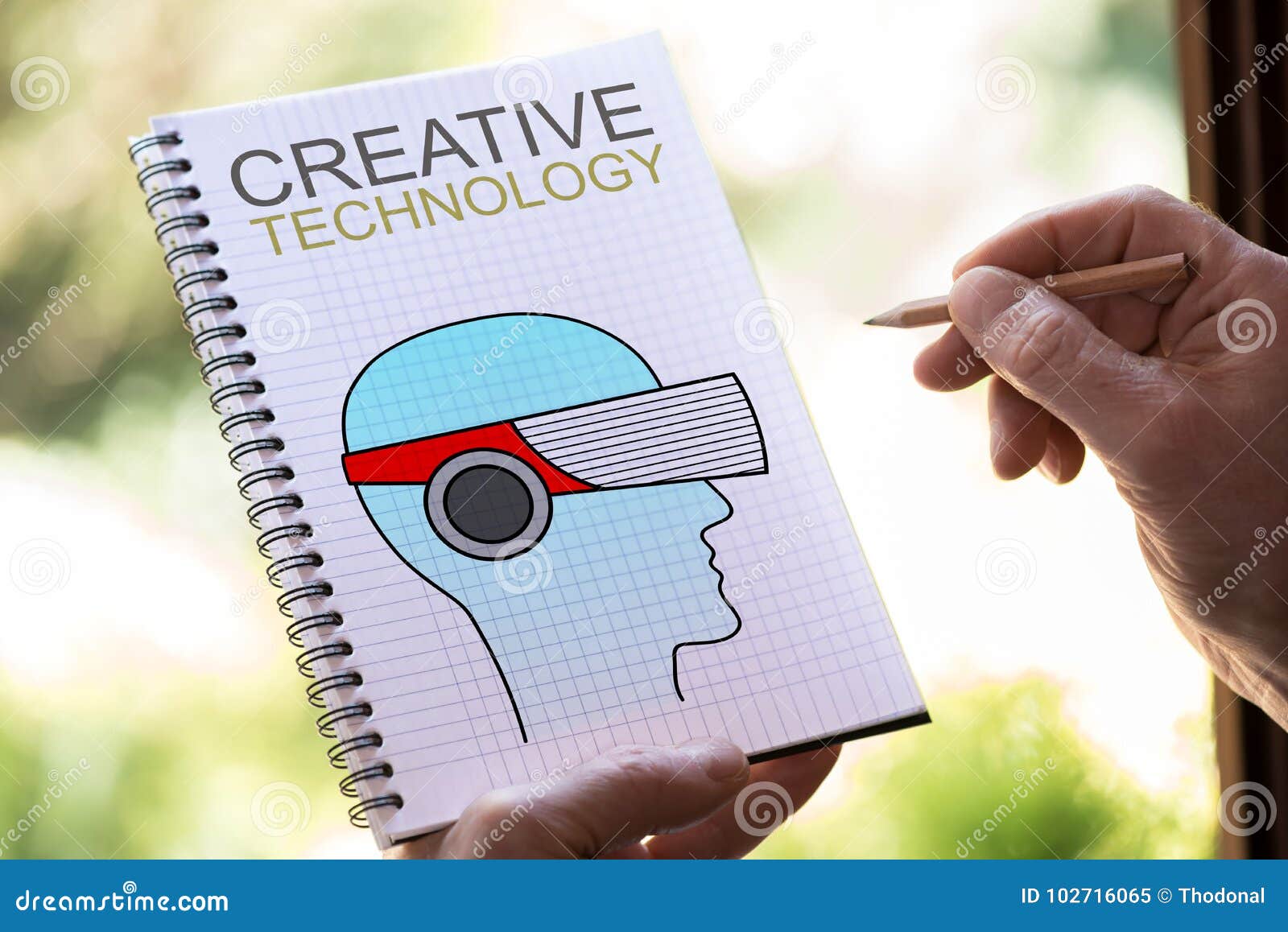 Creative Technology Concept on a Notepad Stock Image - Image of technology,  reality: 102716065