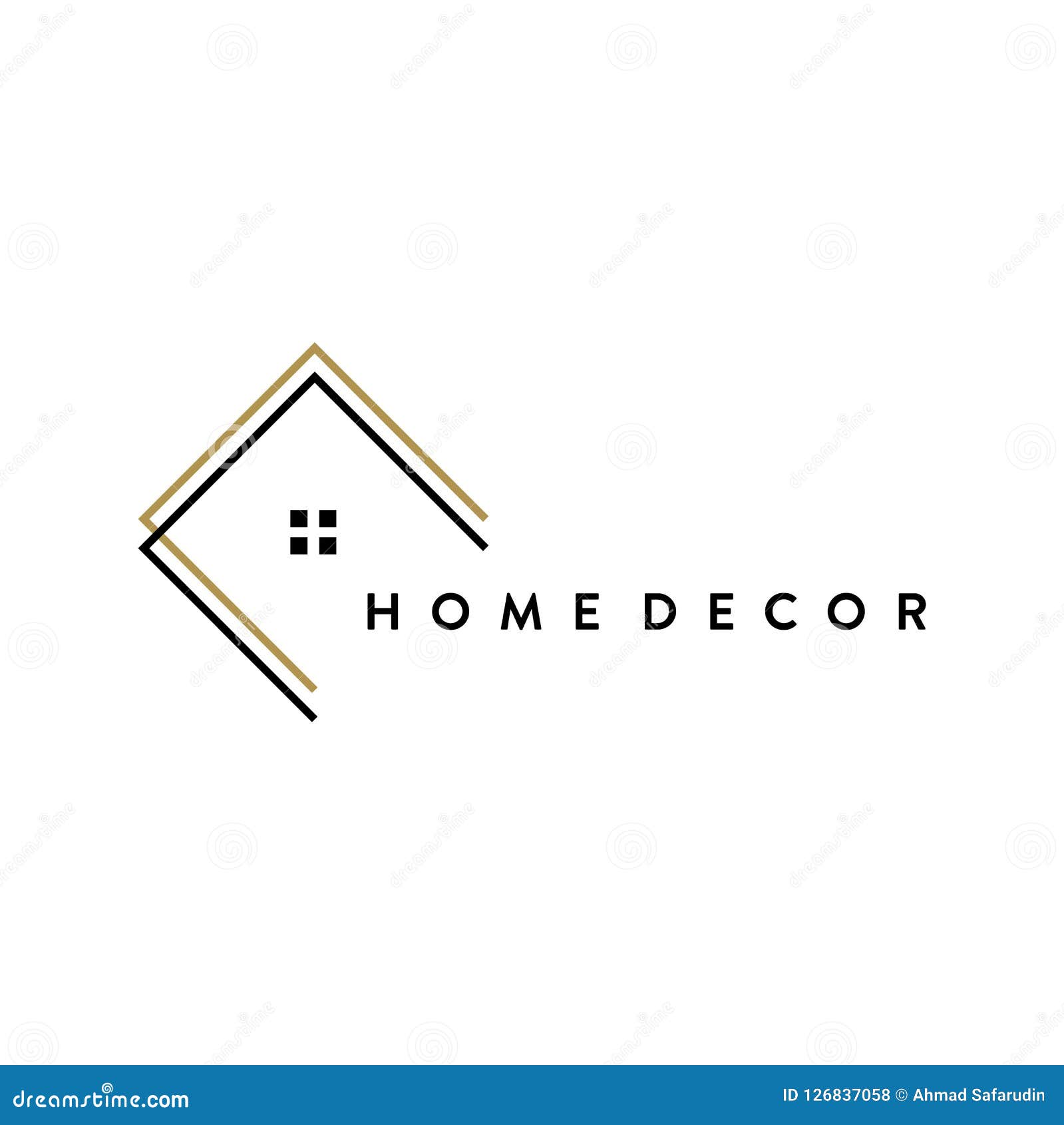 Home Decor Minimalist Logo Concept. Stock Vector - Illustration of ...