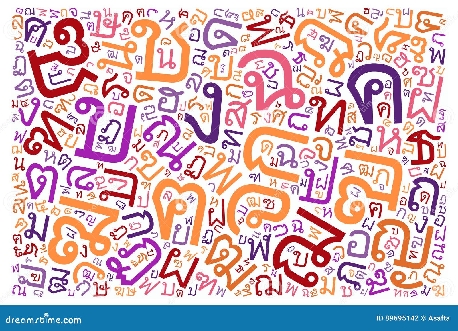 Creative Thai Alphabet Texture Background Stock Illustration - Illustration  of linguistic, alphabet: 89695142