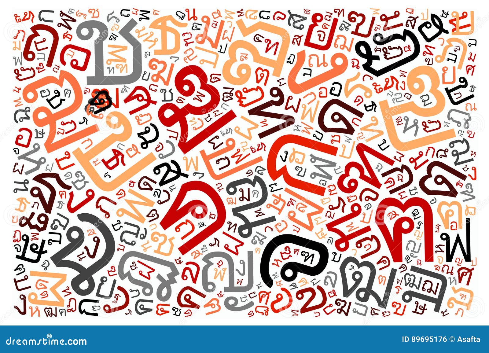 Creative Thai Alphabet Texture Background Stock Illustration - Illustration  of artistic, creative: 89695176