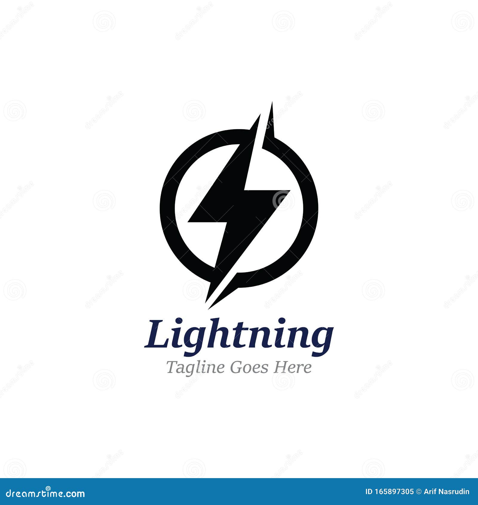 Creative Thunderbold Concept Logo Design Template Stock Illustration ...