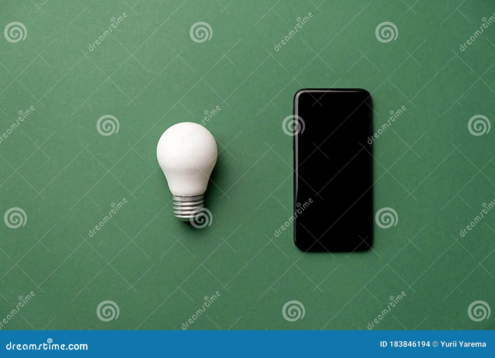 Download Creative Top View Flat Lay Of LED Light Bulb And Modern ...