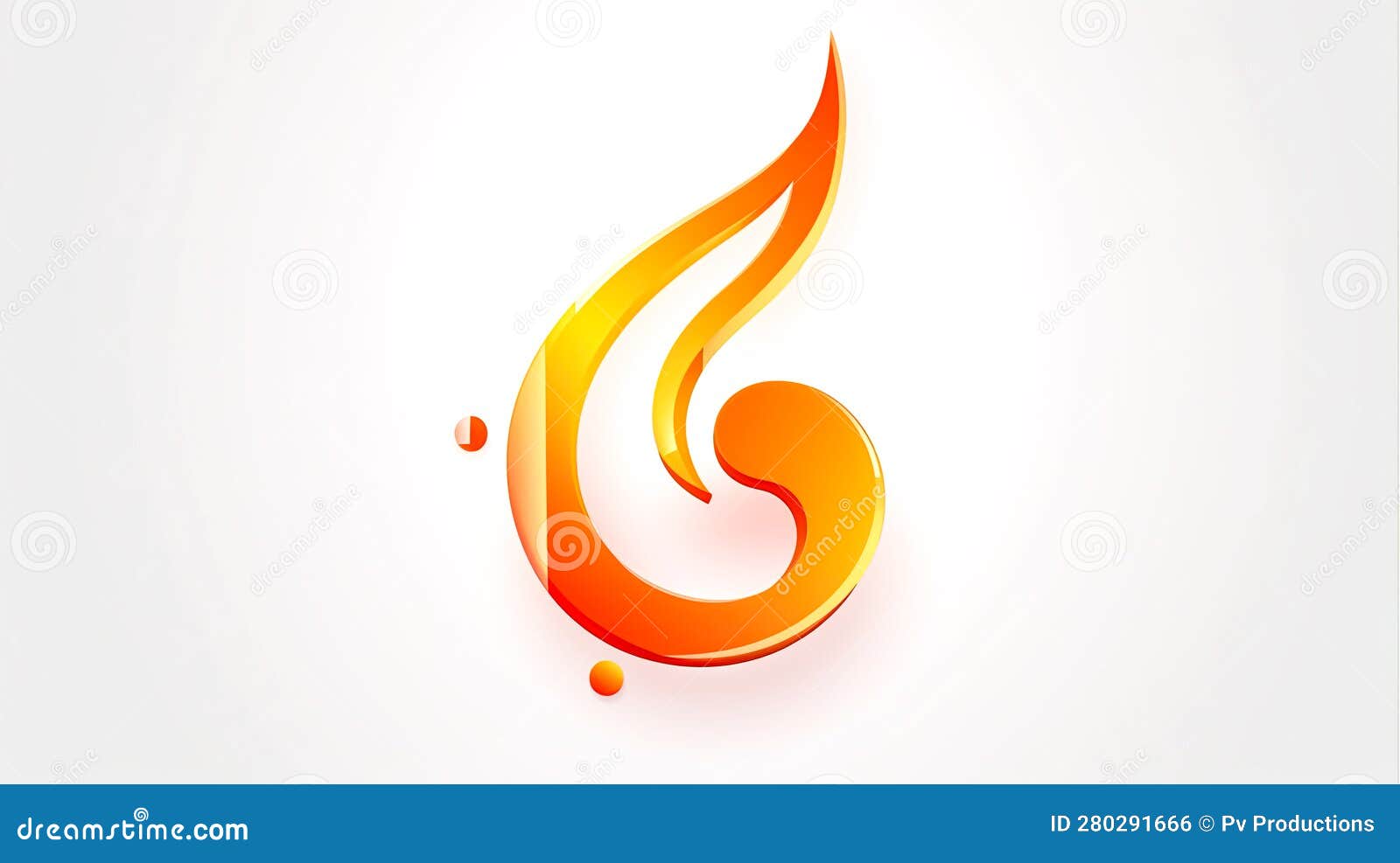 Creative Treble Musical Clef Logo, Generative AI. Stock Illustration