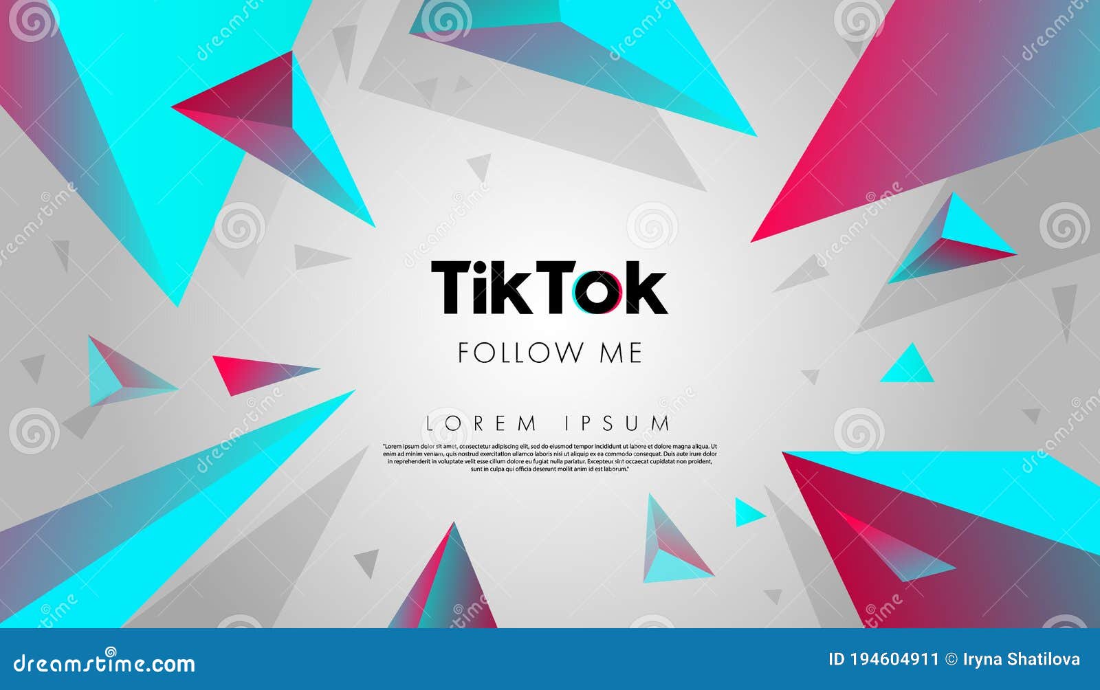 Creative Trends Tik Tok Background with Geometric Gradient Shapes