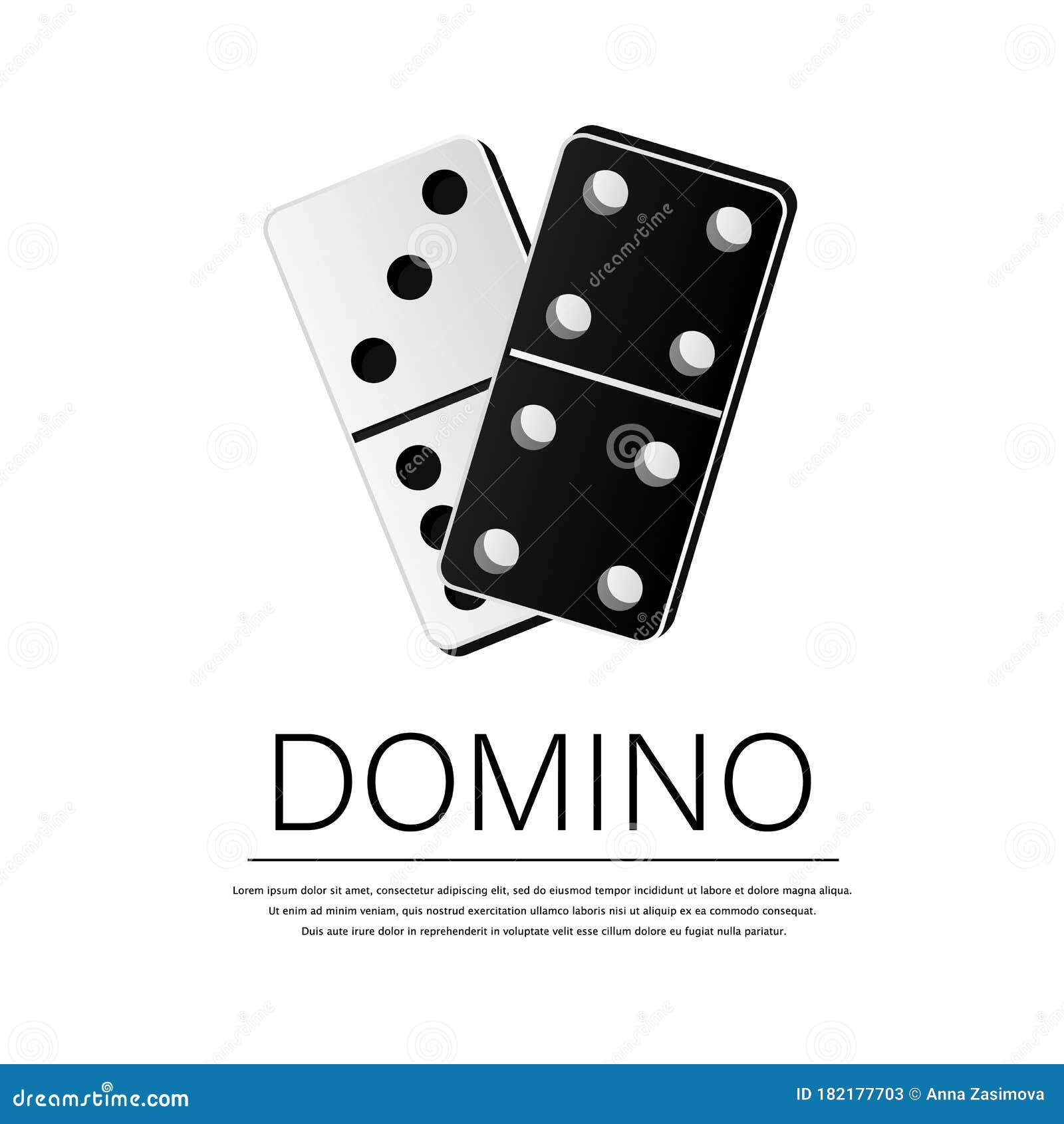 Domino Game Kit Graphic Assets - Royalty Free Game Art