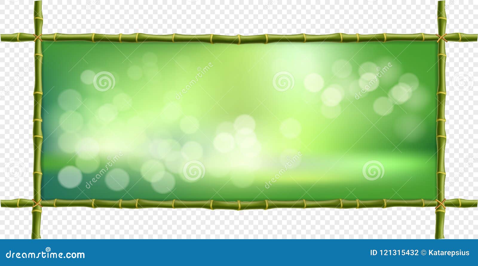 Download Rectangle Green Bamboo Stems Border Frame With Blurred ...