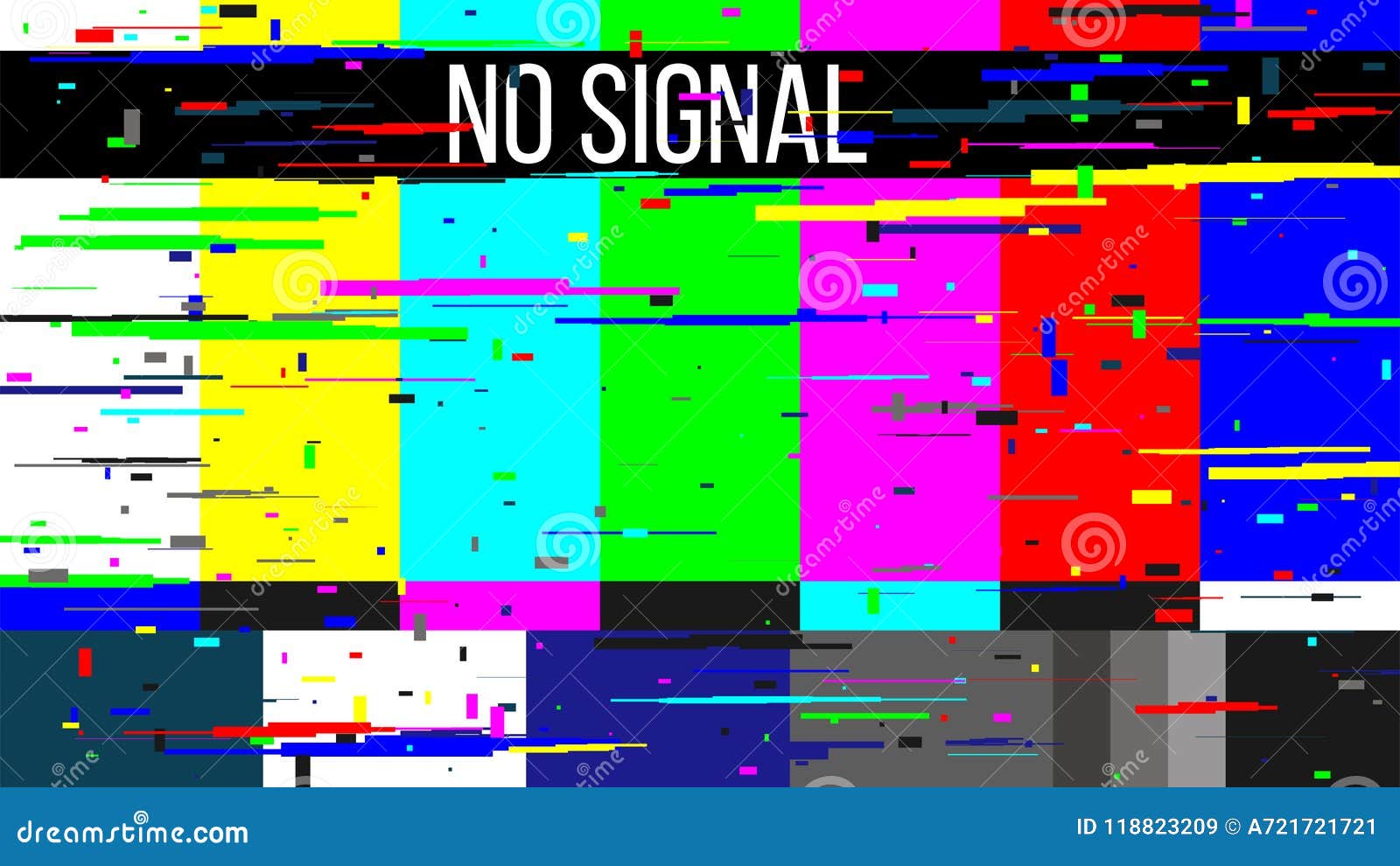Creative Vector Illustration of No Signal TV Test Pattern Background
