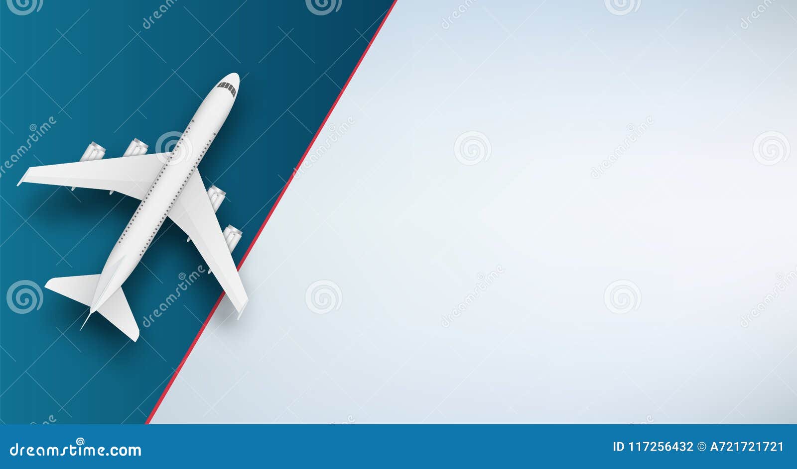 Creative Vector Illustration of Plane Isolated on Colorful Background. Top  View Airplane Stock Vector - Illustration of modern, flight: 117256432