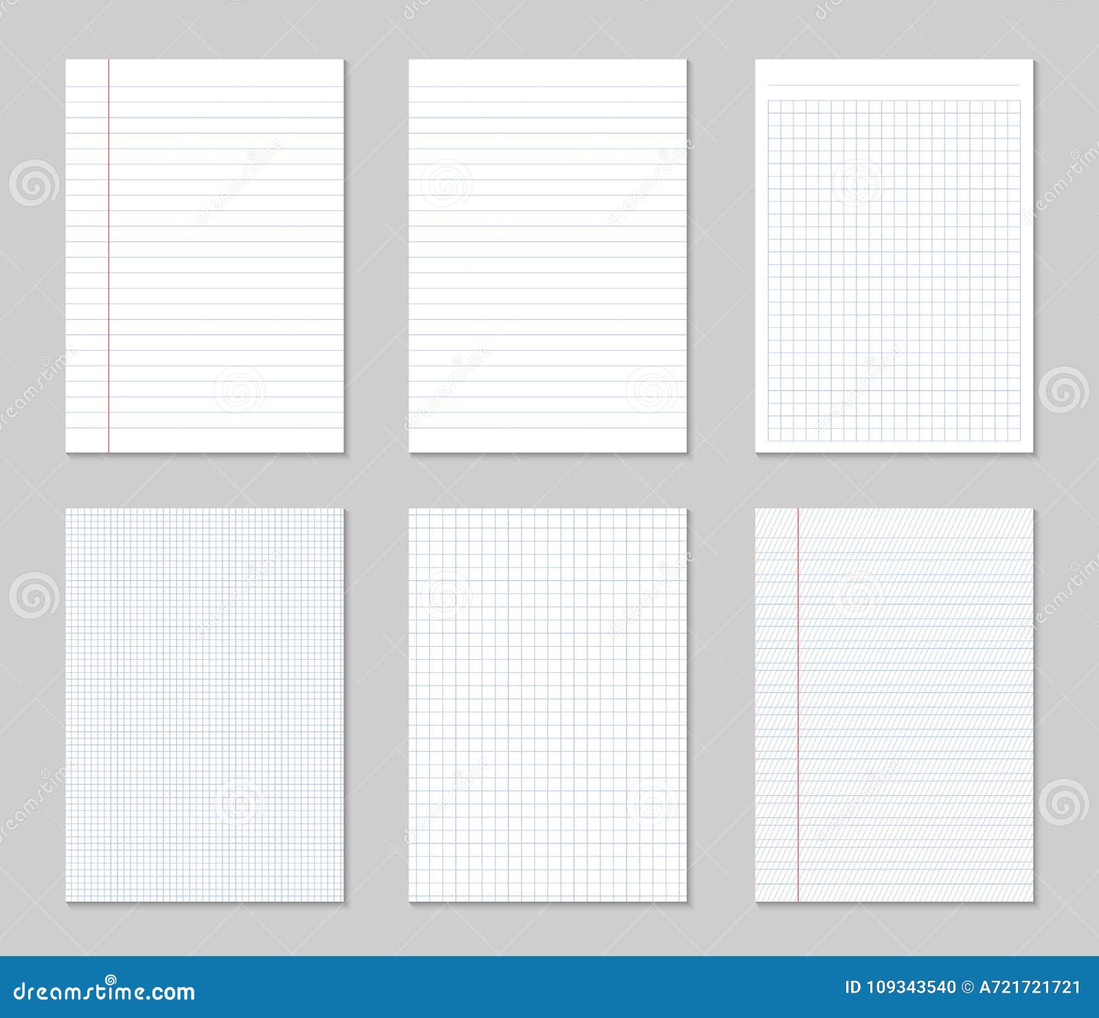 Exercise Notebook A4 1mm Square ruled 80 pages Blue Homeschool Homework 2/3/5/10 