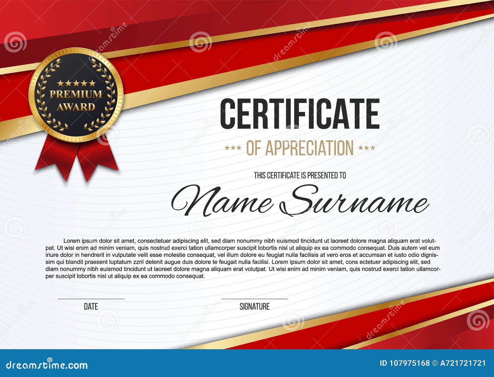 Creative Vector Illustration Of Stylish Certificate Template Of