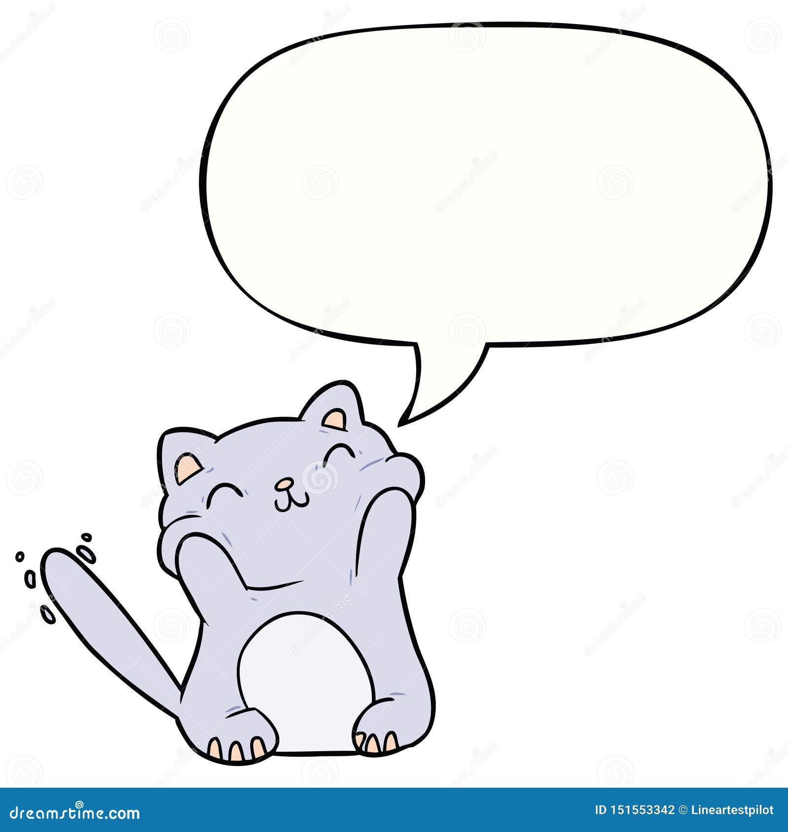 cute cartoon angry cat with speech bubble sticker Stock Vector Image & Art  - Alamy