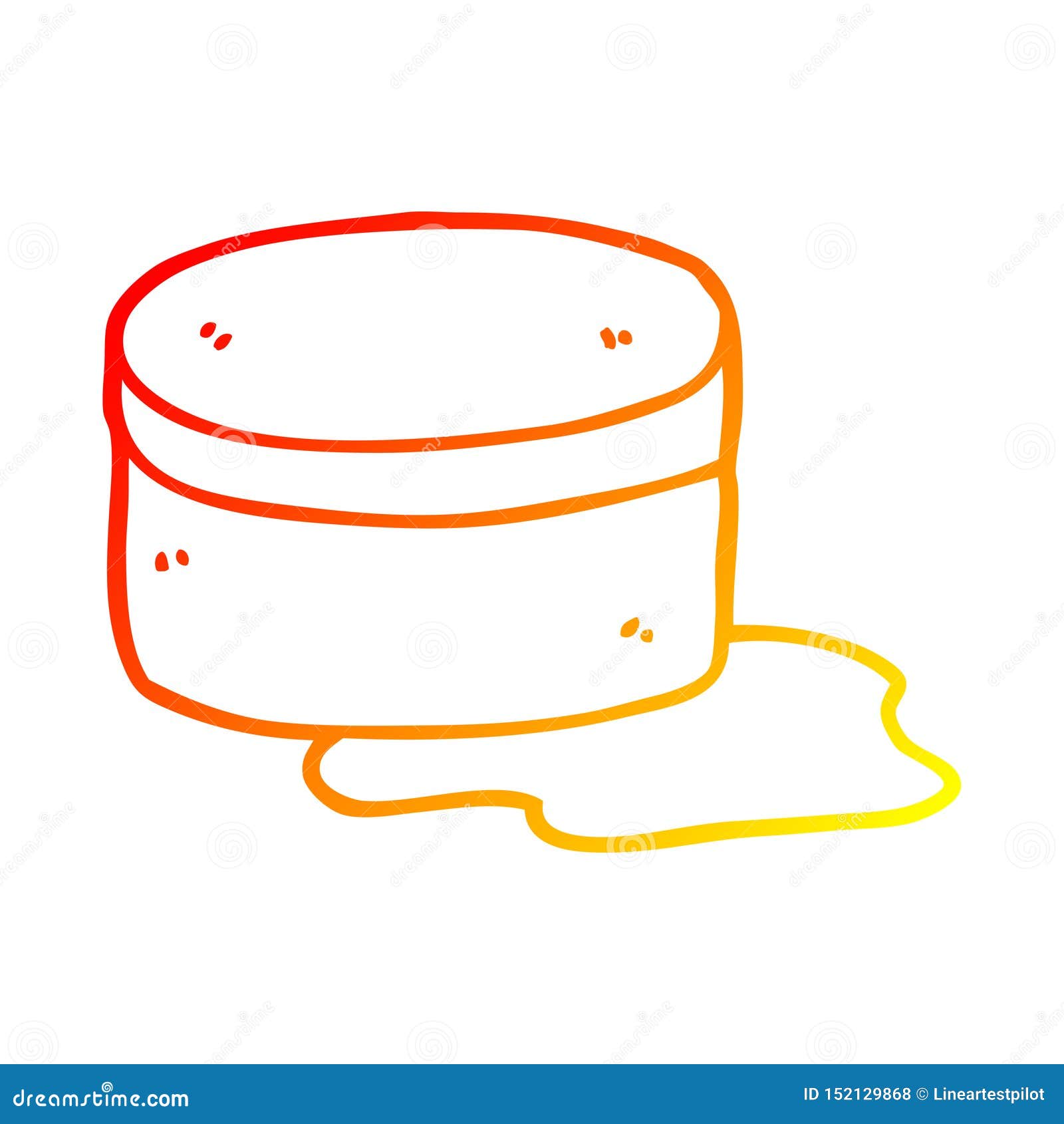 A Creative Warm Gradient Line Drawing Cartoon Beauty Lotion Tub Stock