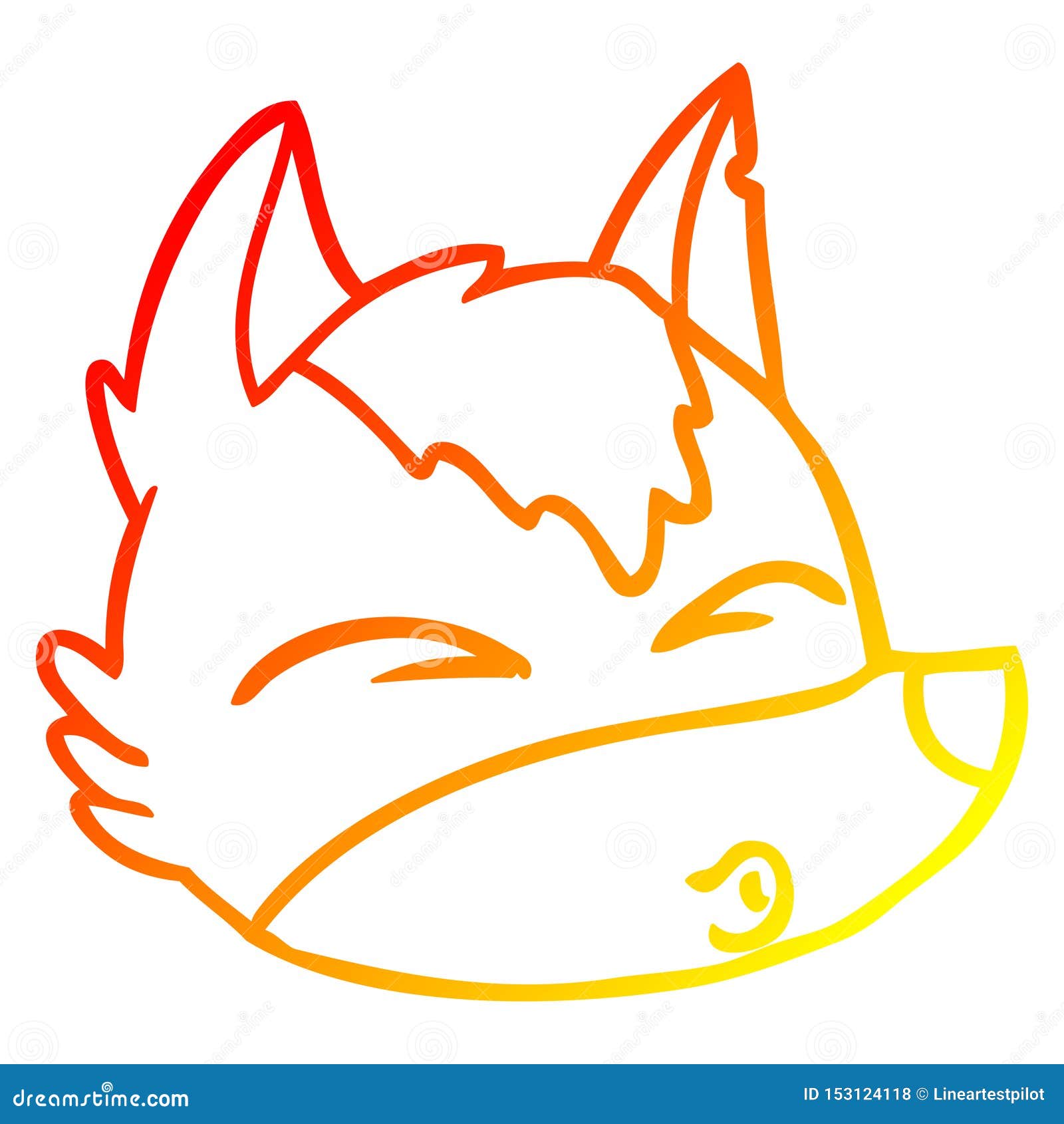 A Creative Warm Gradient Line Drawing Cartoon Wolf Face Whistling Stock Vector - Illustration of drawing, animals: 153124118 A Creative Warm Gradient Line Drawing Cartoon Wolf Face Whistling Stock Vector - Illustration of drawing, animals: 153124118