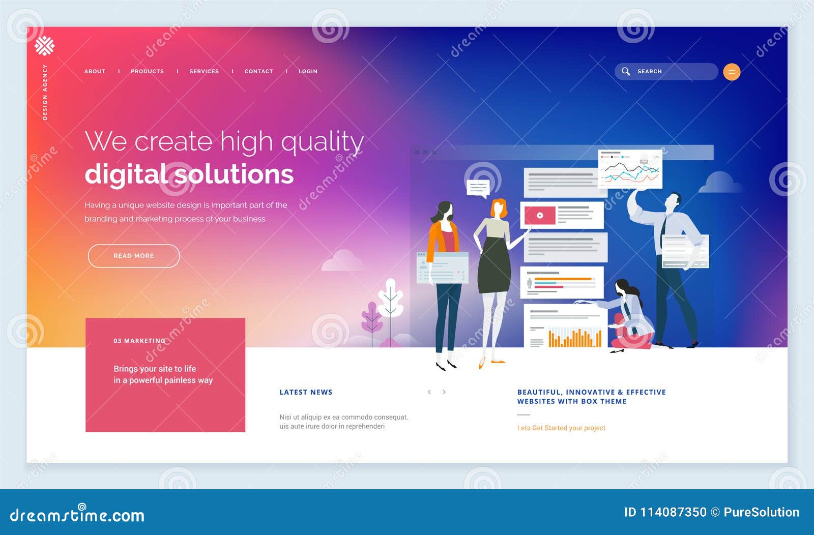 Download Creative Website Template Design Stock Vector ...