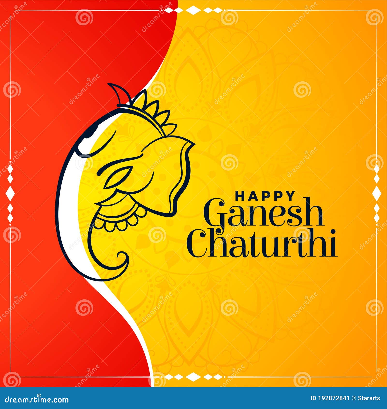 Creative Wishes Card for Ganesh Chaturthi Festival Stock Vector ...