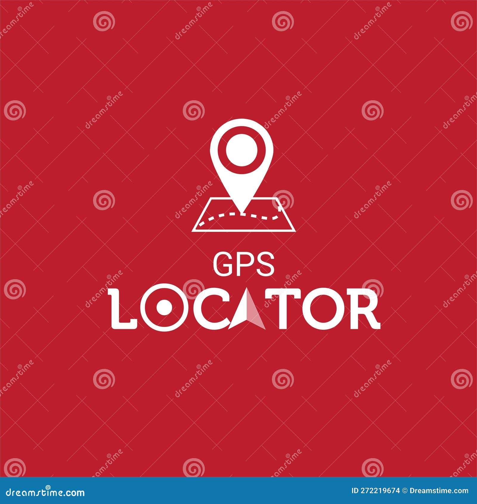 Creative Wordmark Logo GPS Location Tracking Vector Logo Template Stock