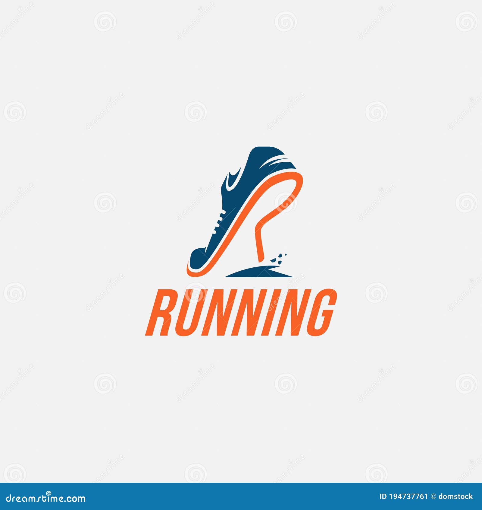 Creative Wordmark Logo, R for Run Logo / Running Logo Vector Template ...