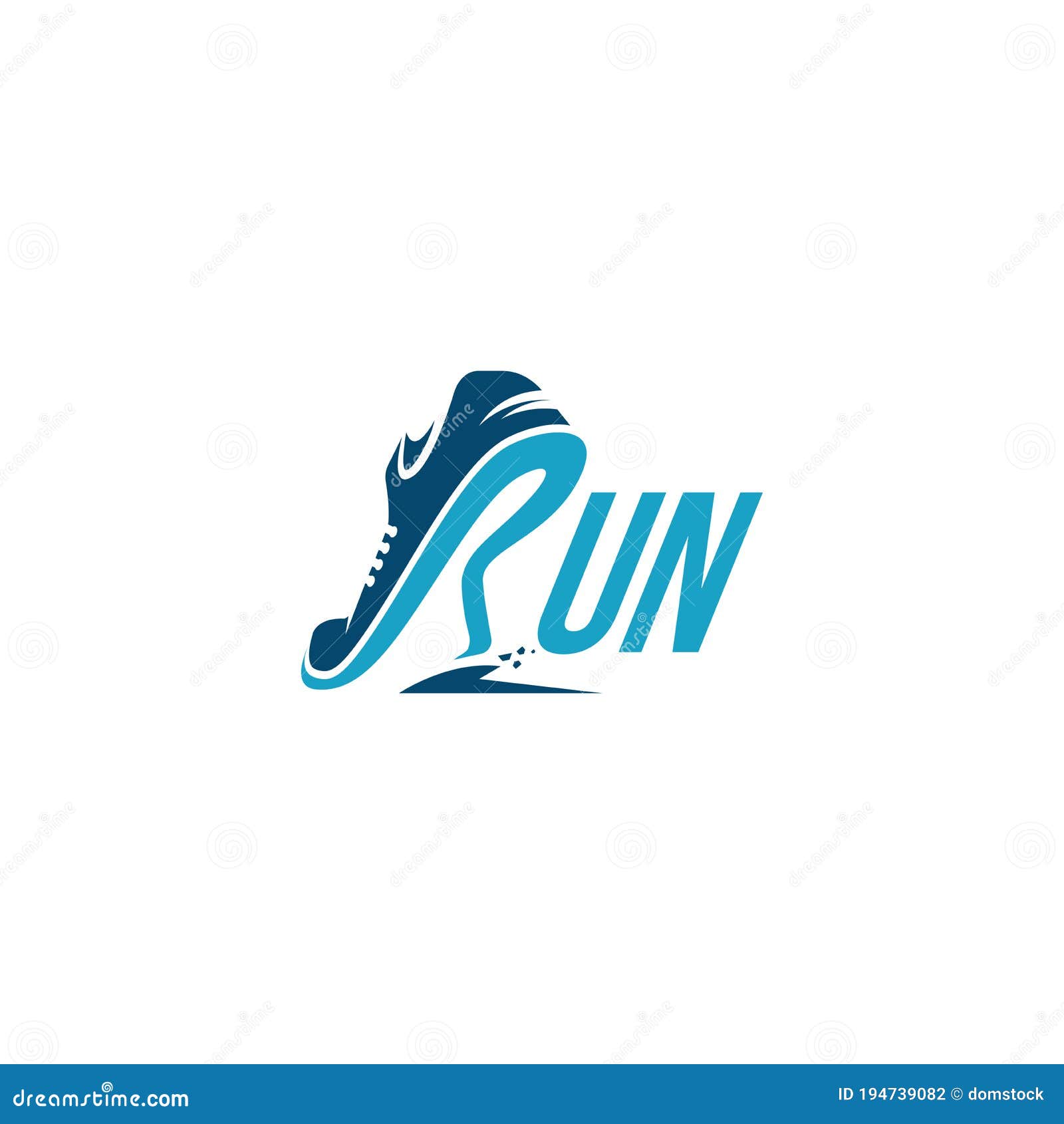 Creative Wordmark Logo, R for Run Logo / Running Logo Vector Template ...