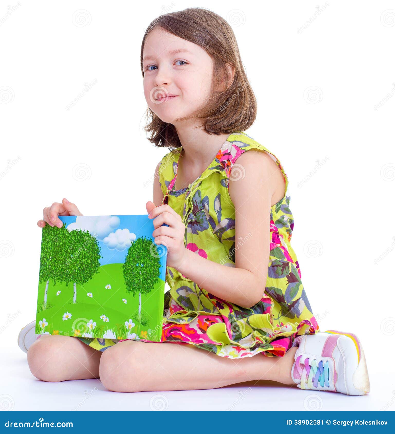 Creative Young Girl Looking Photo Album Stock Image Image 38902581 