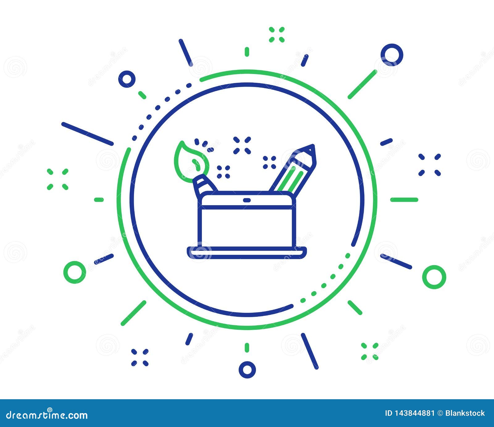 Graphic Design Line Icon Set Stock Illustration - Download Image