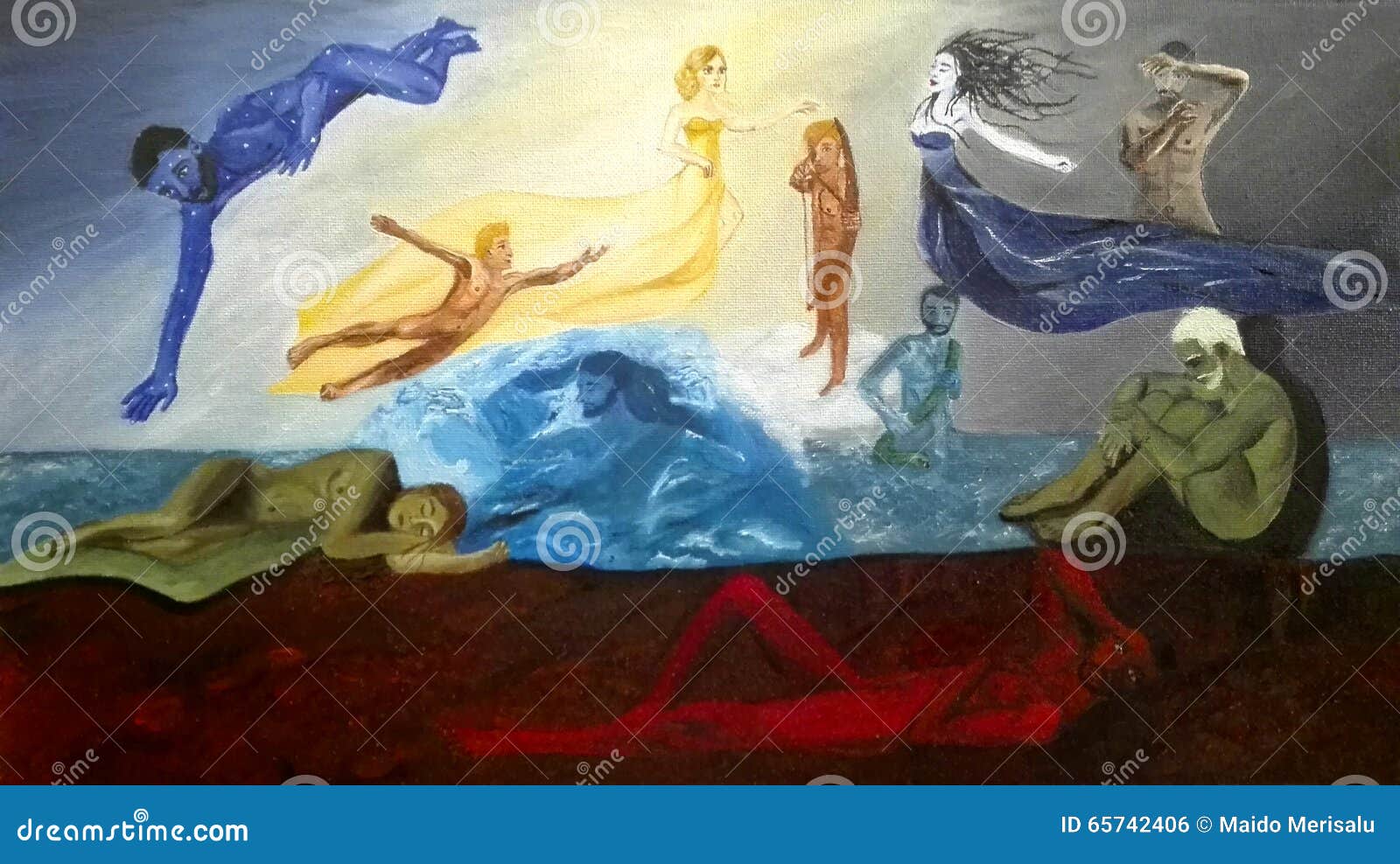 Mito Della Creazione Del Mondo Creazione Del Mondo - Mitologia Greca Illustrazione di Stock