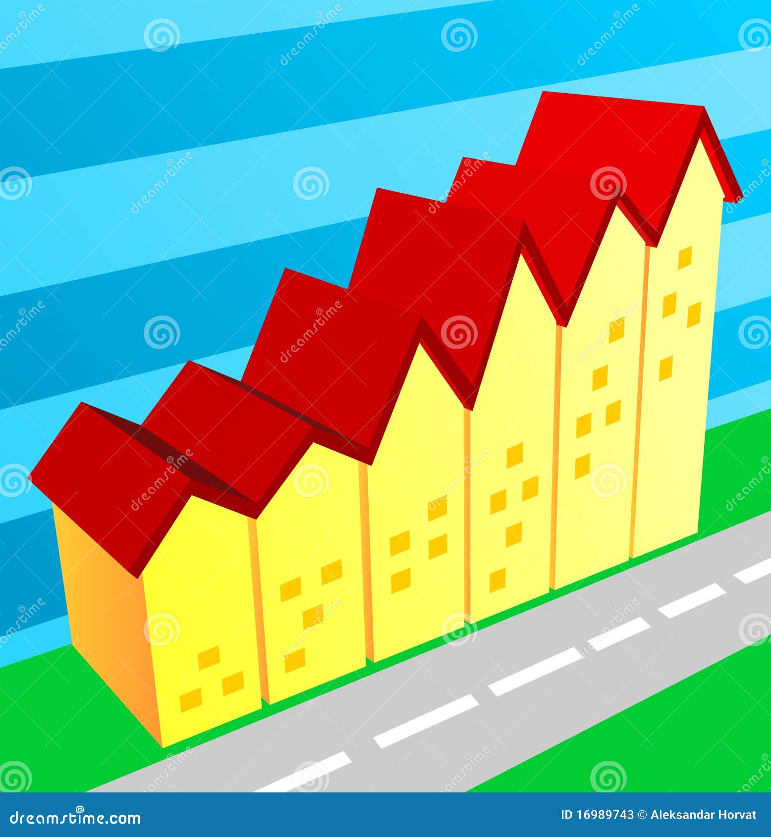 Crecimiento Del Mercado Inmobiliario Ilustración del Crecimiento Del Mercado Inmobiliario Ilustración del