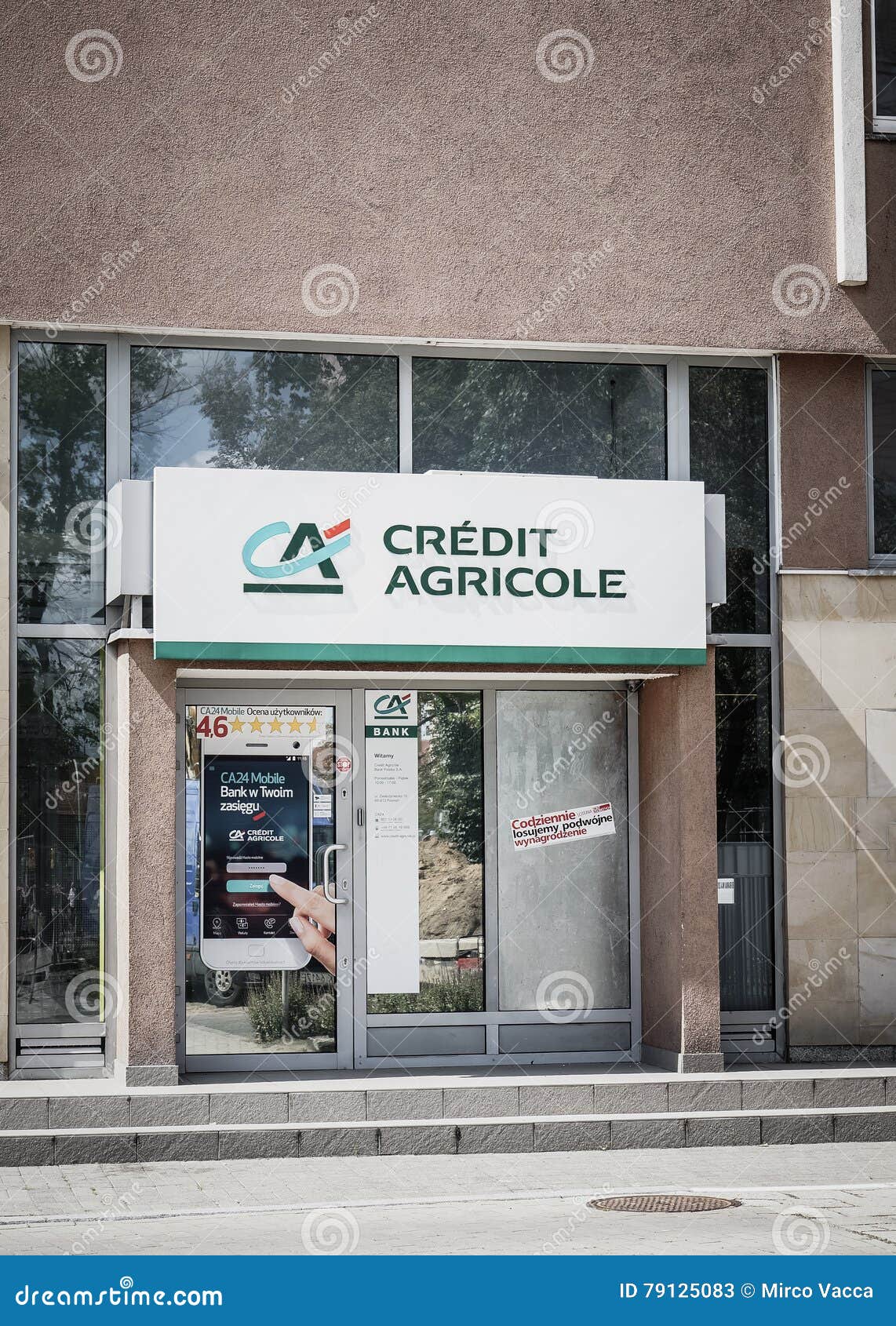 Credit Agricole bank editorial stock photo. Image of logo - 79125083
