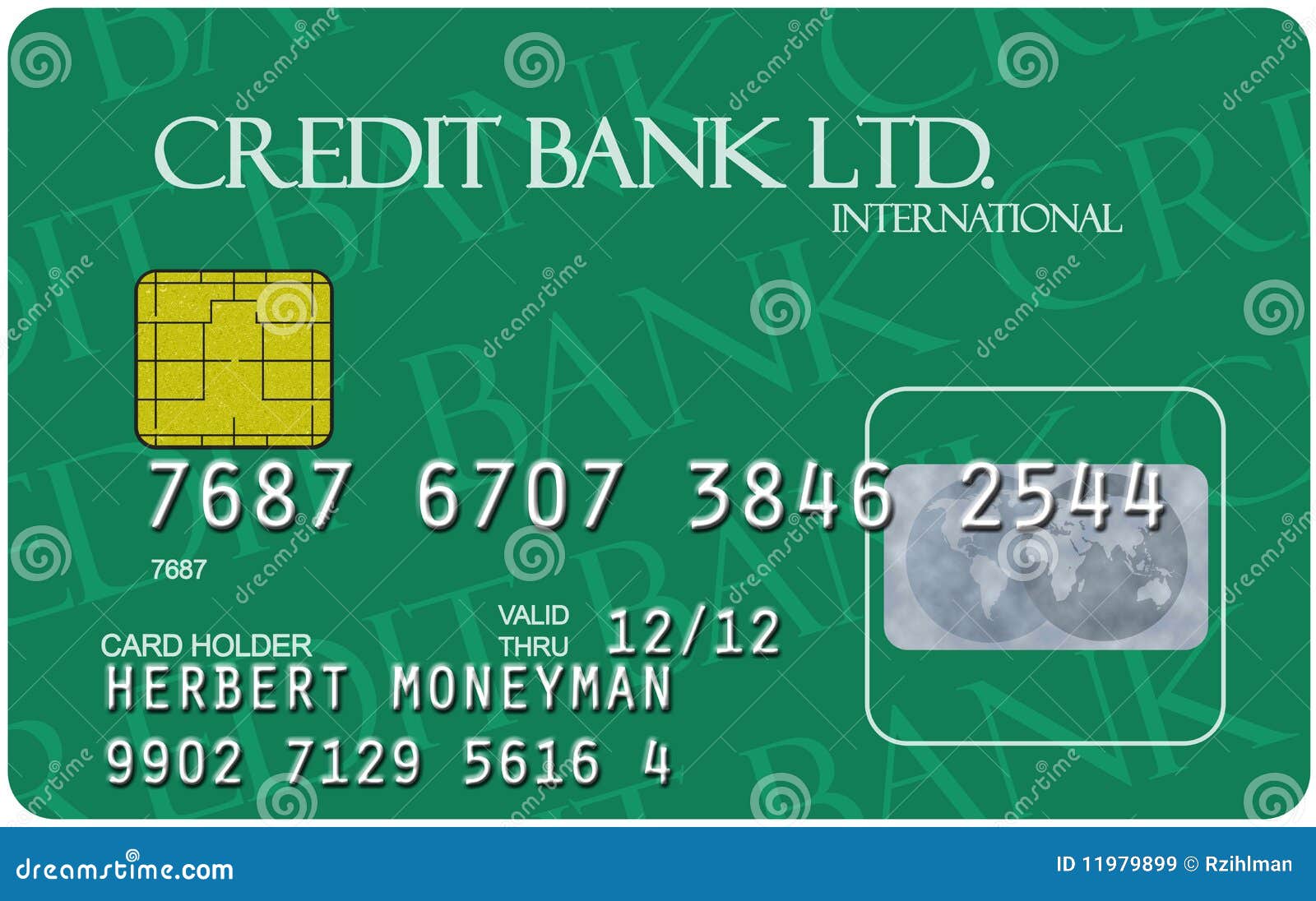 Credit card stock illustration. Illustration of chip 11979899