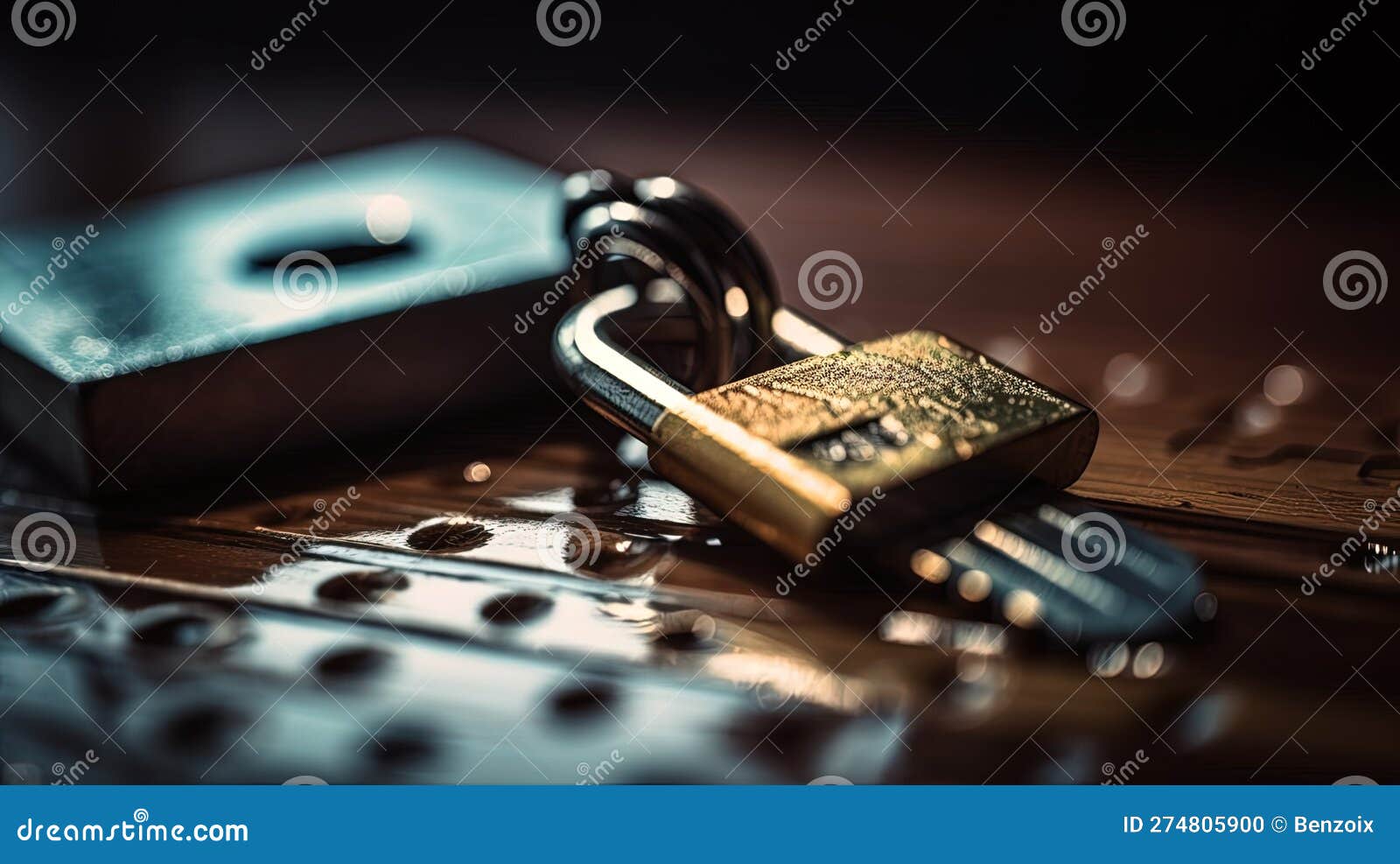 Credit Card Data Security Concept, Data Encryption on Credit Card