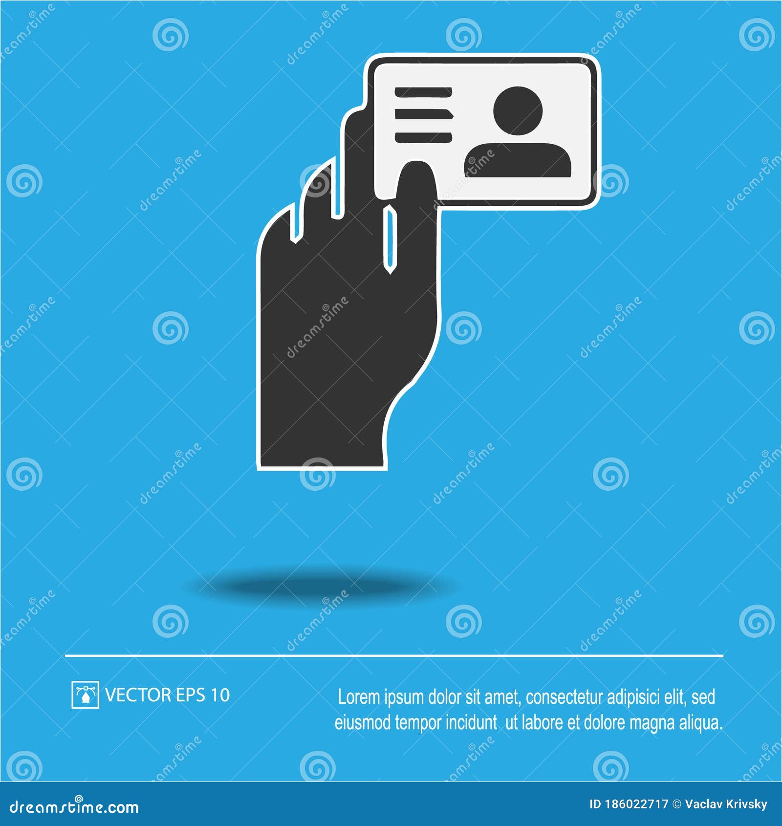 Credit card in hand icon stock vector. Illustration of support 186022717