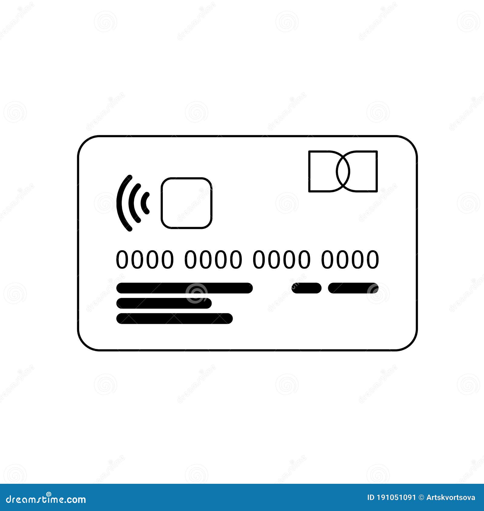 Credit card icon. Line art stock vector. Illustration of line 191051091