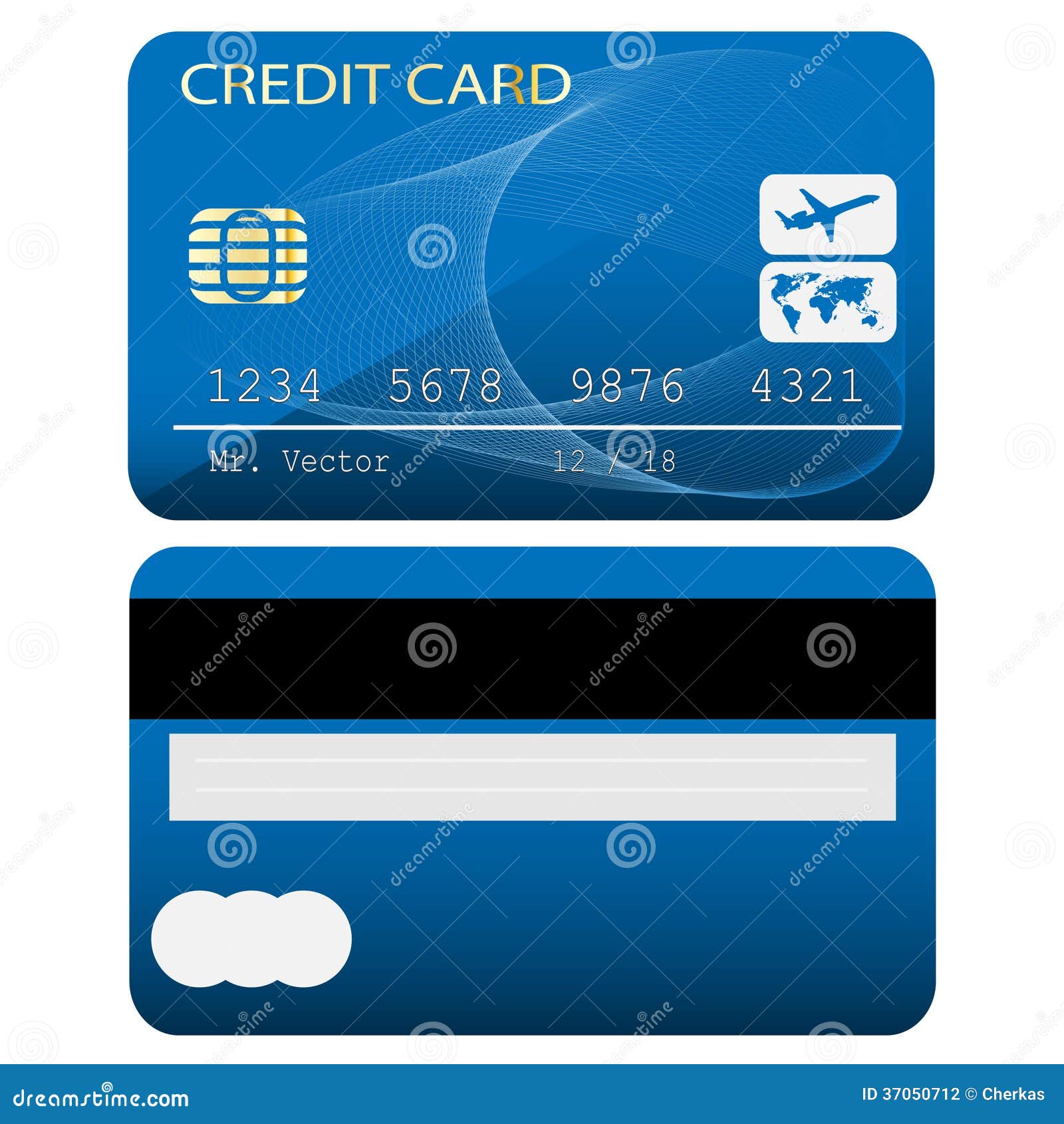 Credit card stock vector. Illustration of bank, corporate - 37050712