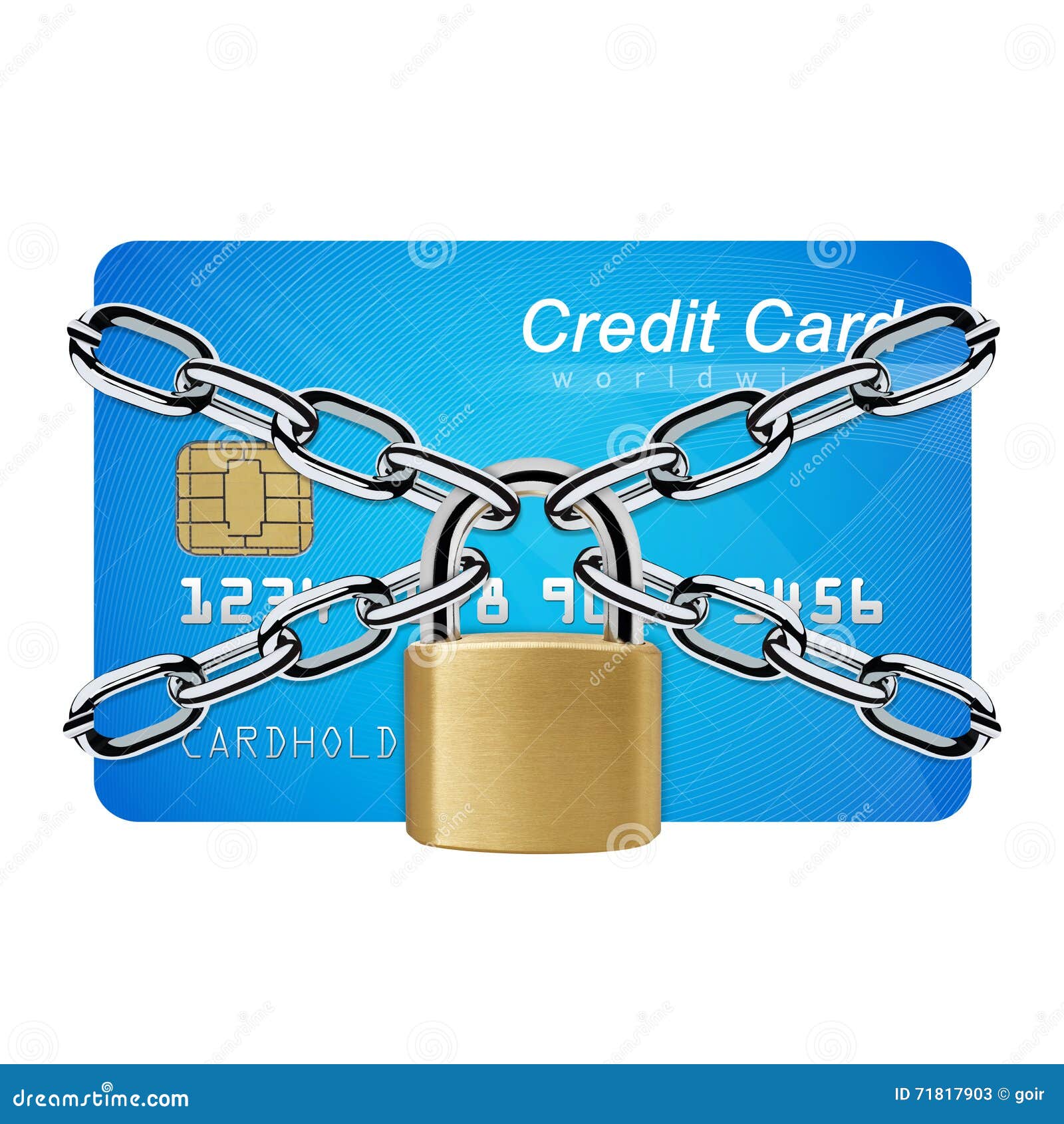Credit card safety stock illustration. Illustration of computer 71817903