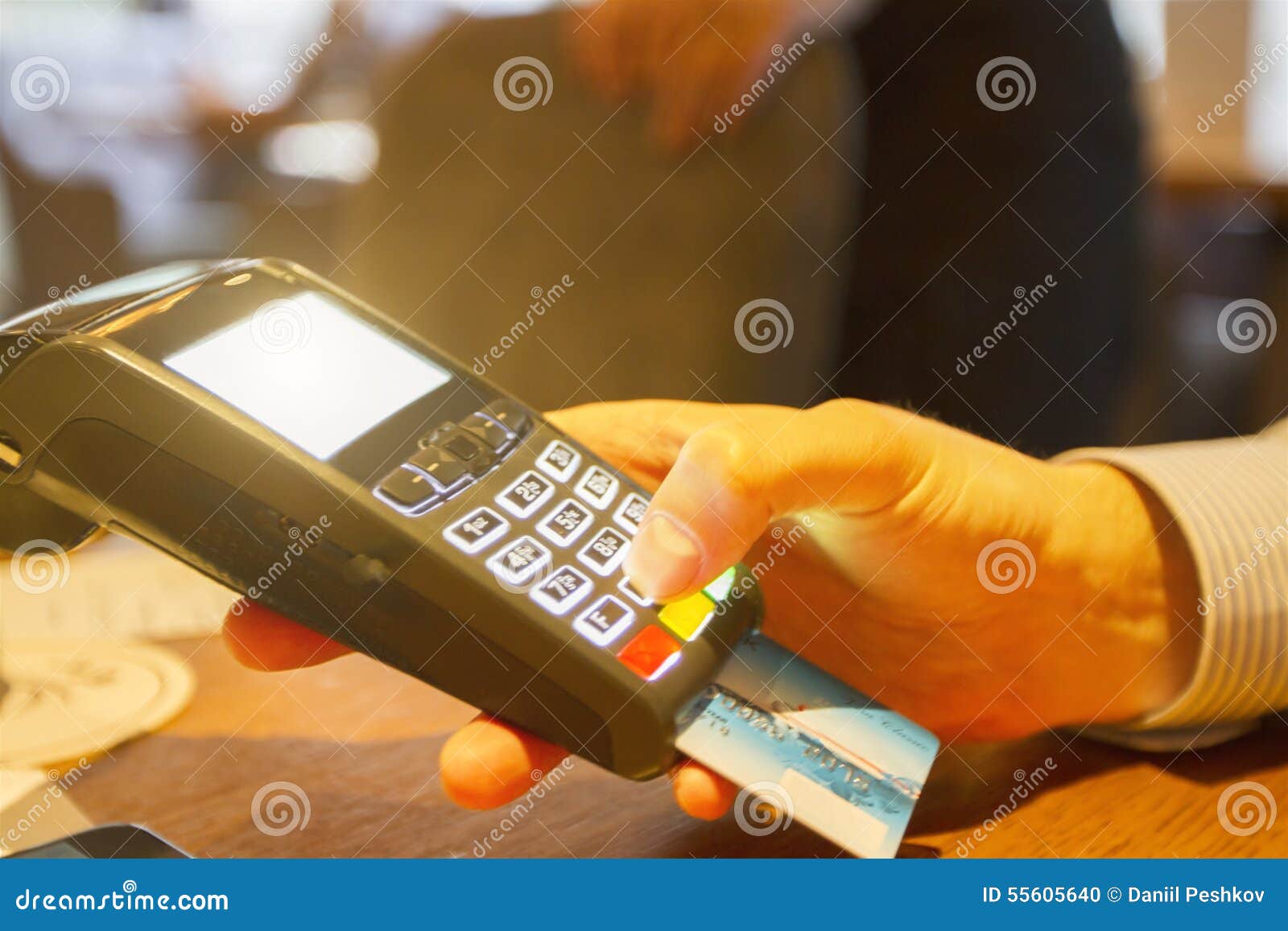 Credit Card Swipe through Terminal Stock Photo Image of purchase