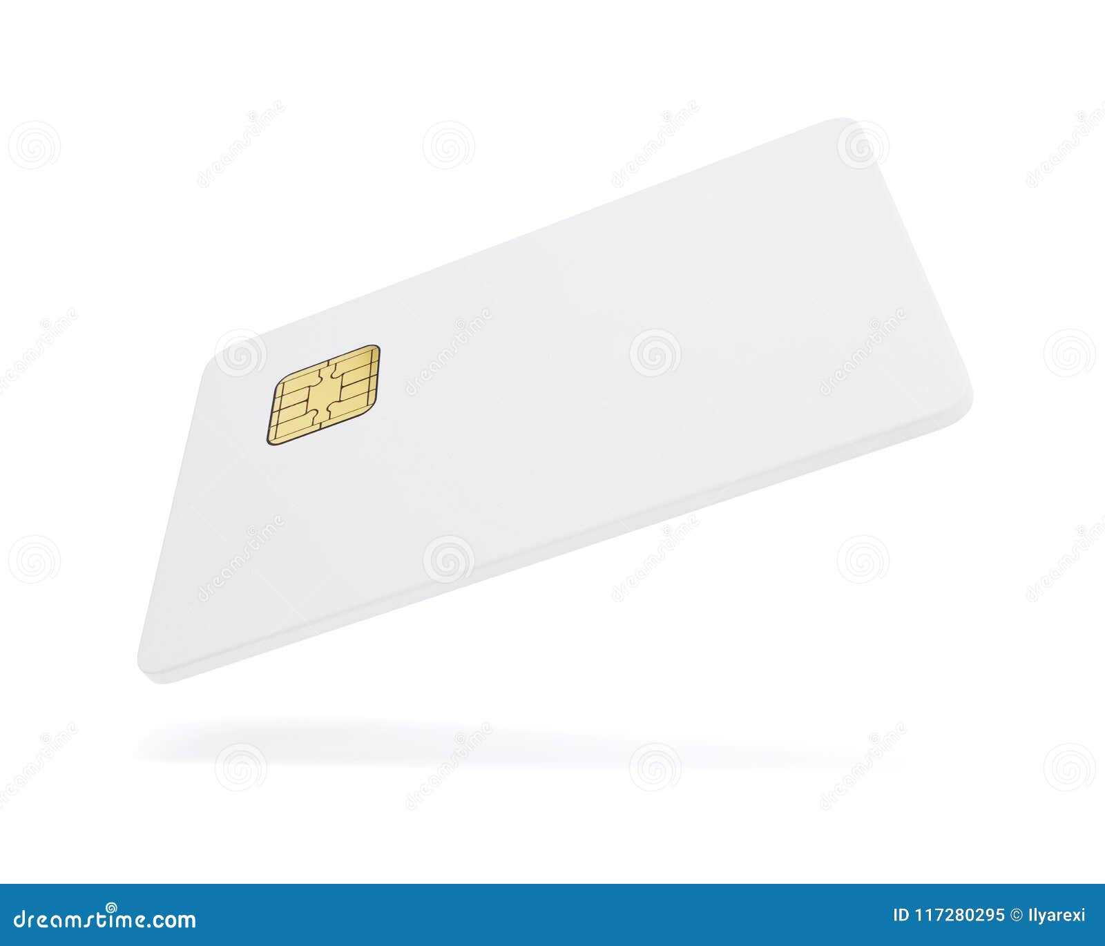 Credit Card Template. White Plastic Card Isolated on White Background ...