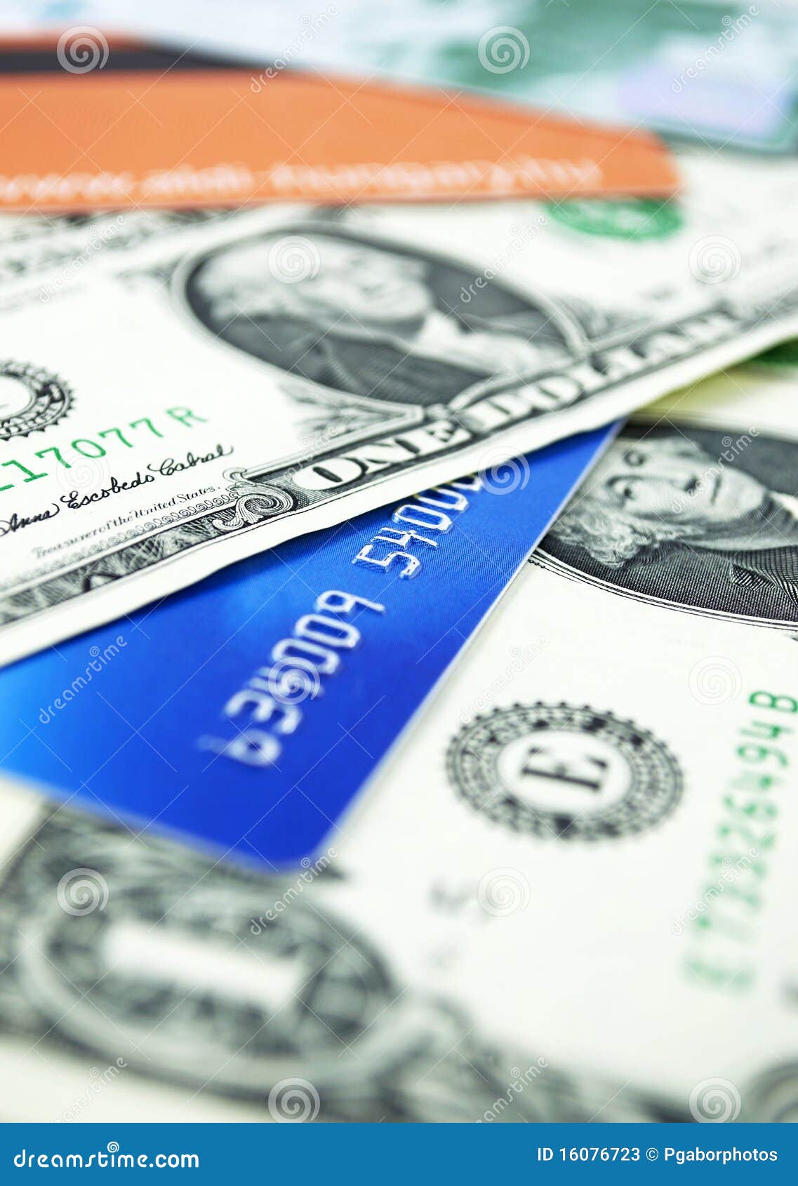 Credit cards and dollars stock image. Image of abstract 16076723