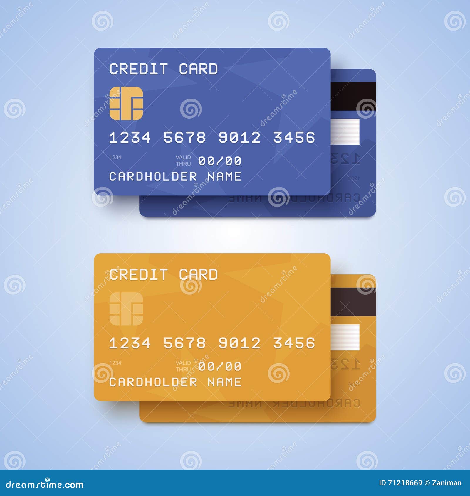 Credit cards illustration. stock vector. Illustration of element - 71218669