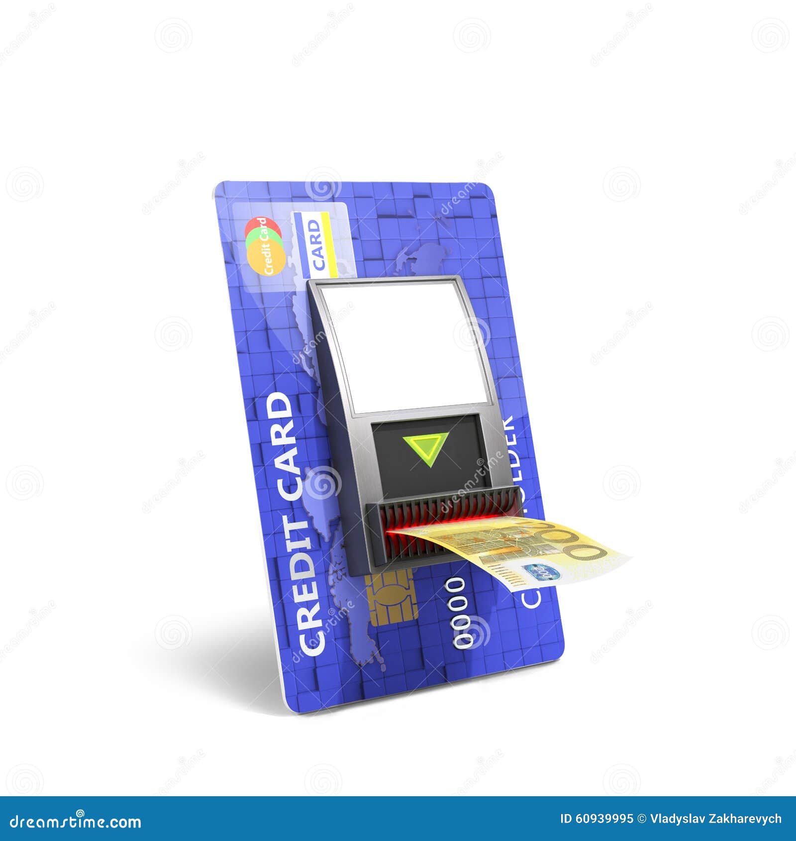 credit catd with cash validator stock image image of currency