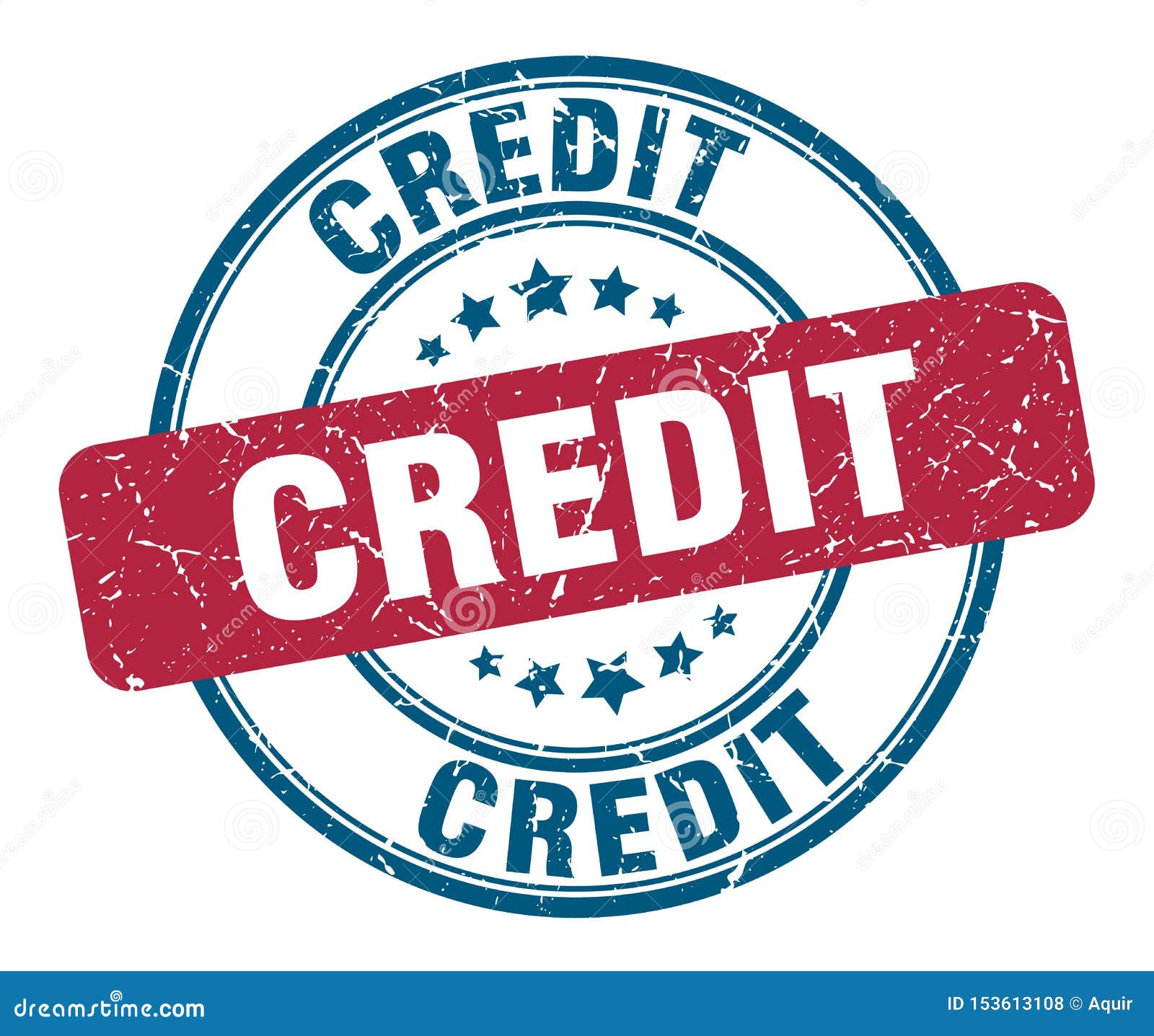 Credit stamp stock vector. Illustration of isolated - 153613108