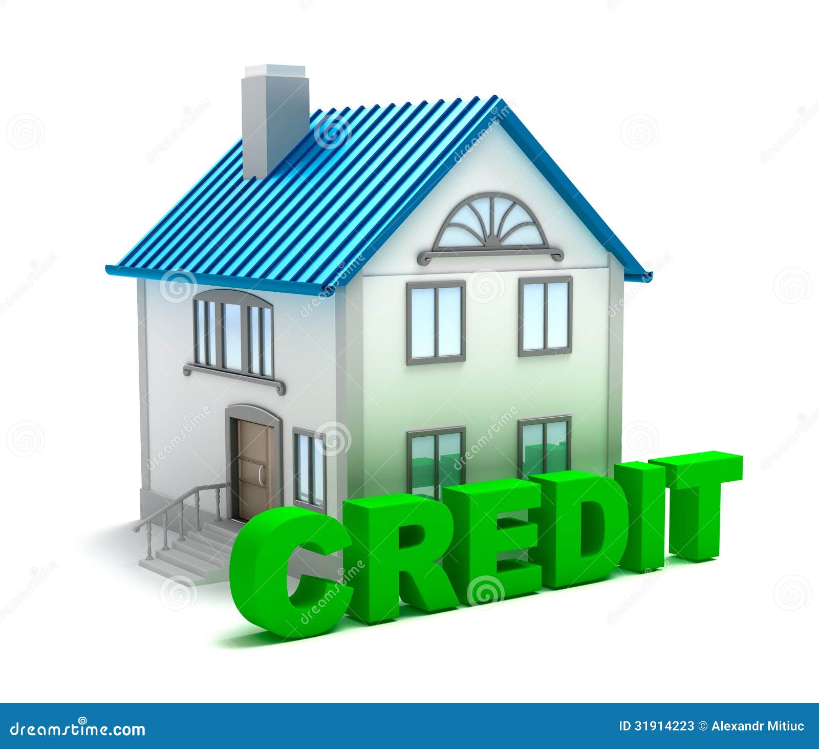 Credit for real estate stock illustration. Illustration of apartment