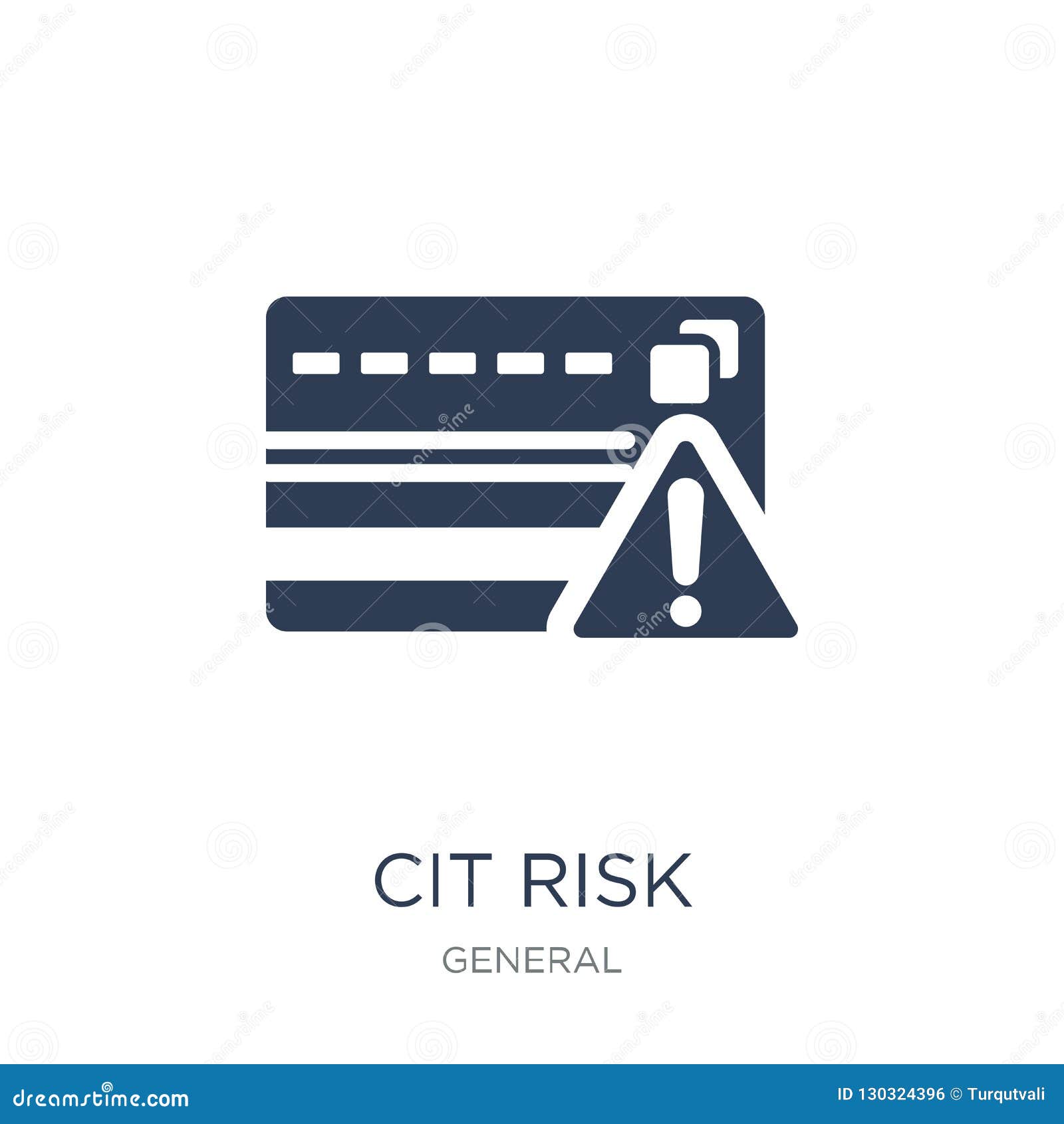 Credit Risk Icon. Trendy Flat Vector Credit Risk Icon on White B Stock