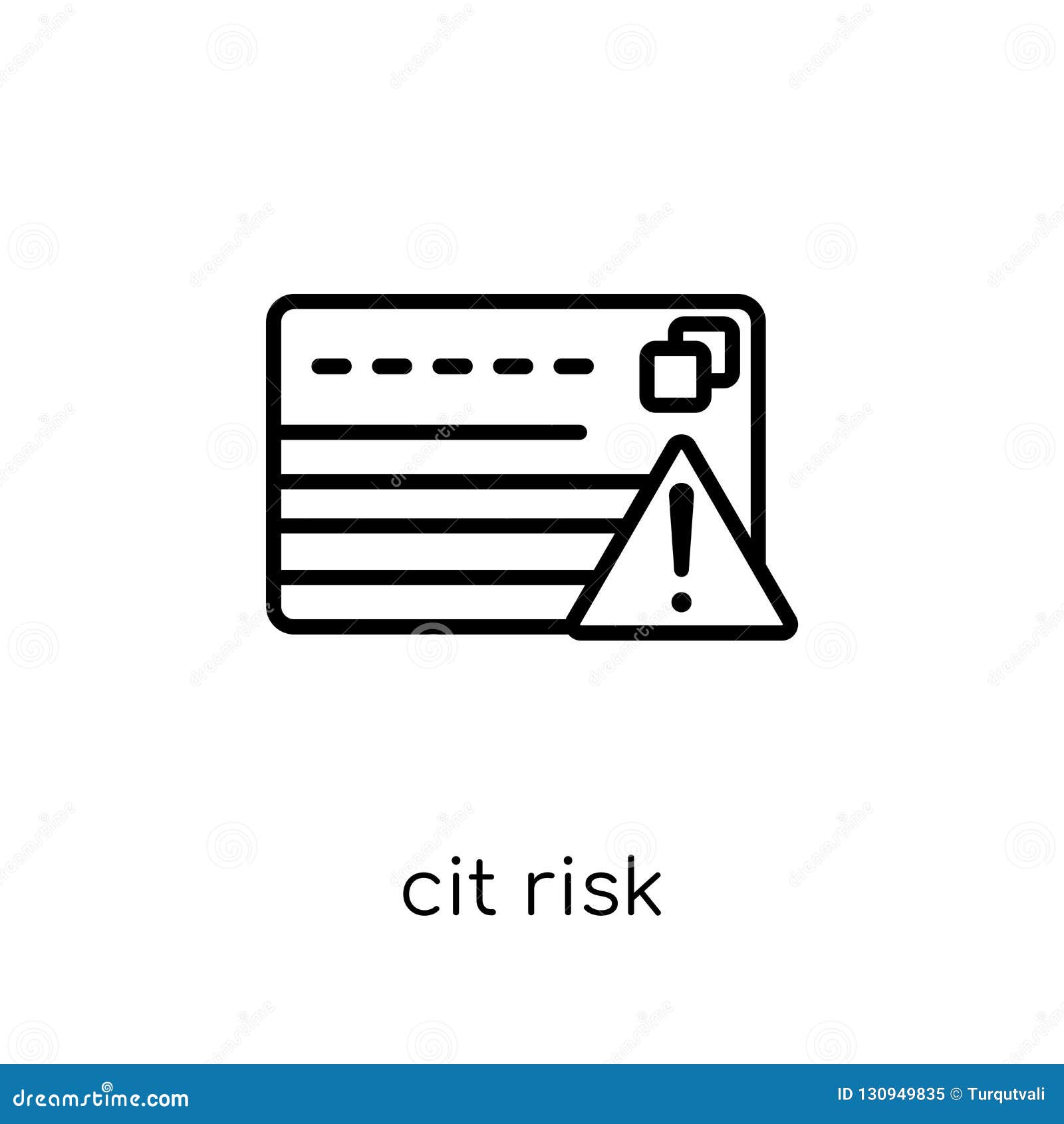 Credit Risk Icon. Trendy Modern Flat Linear Vector Credit Risk I Stock