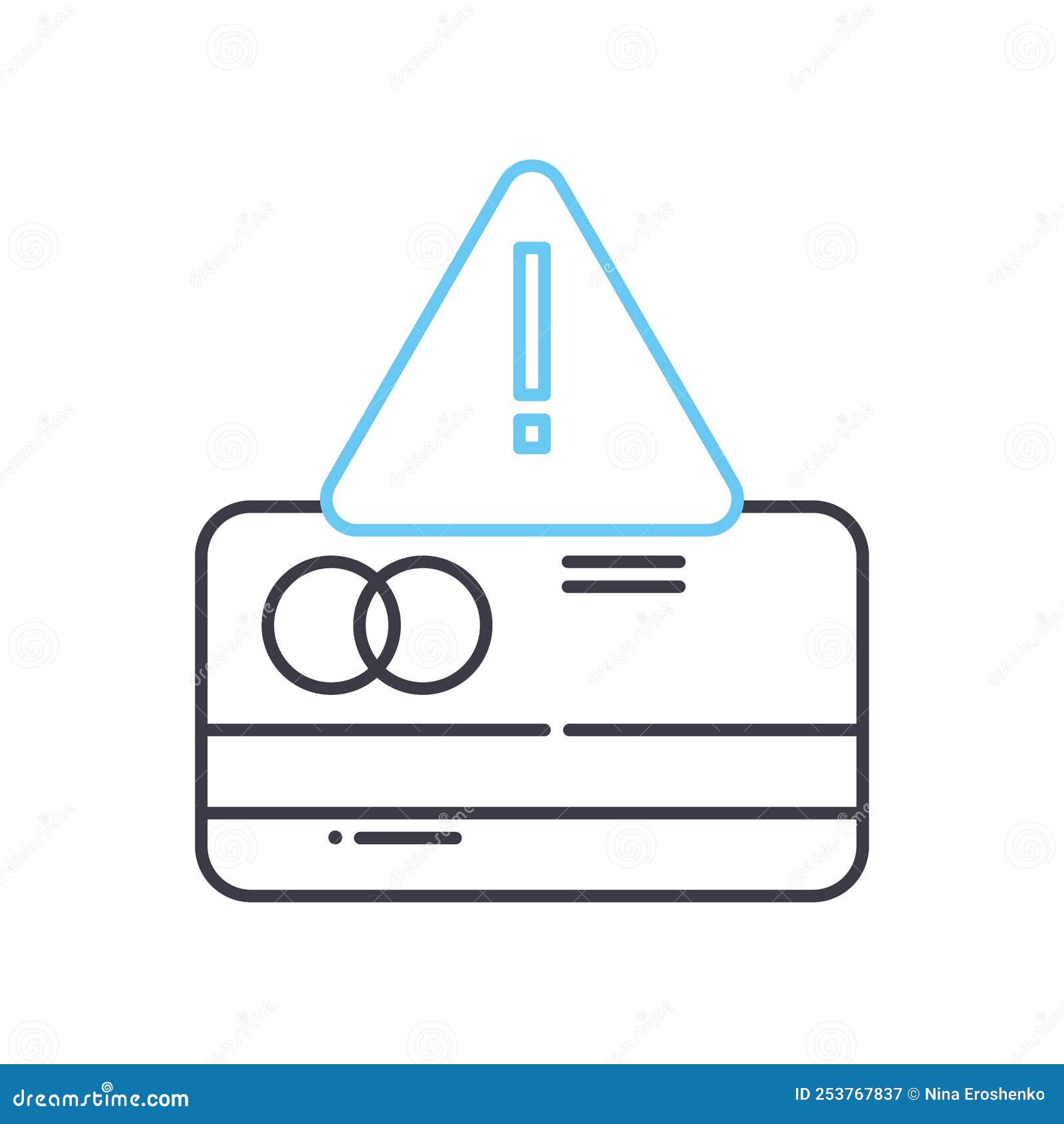 Credit Risk Line Icon, Outline Symbol, Vector Illustration, Concept