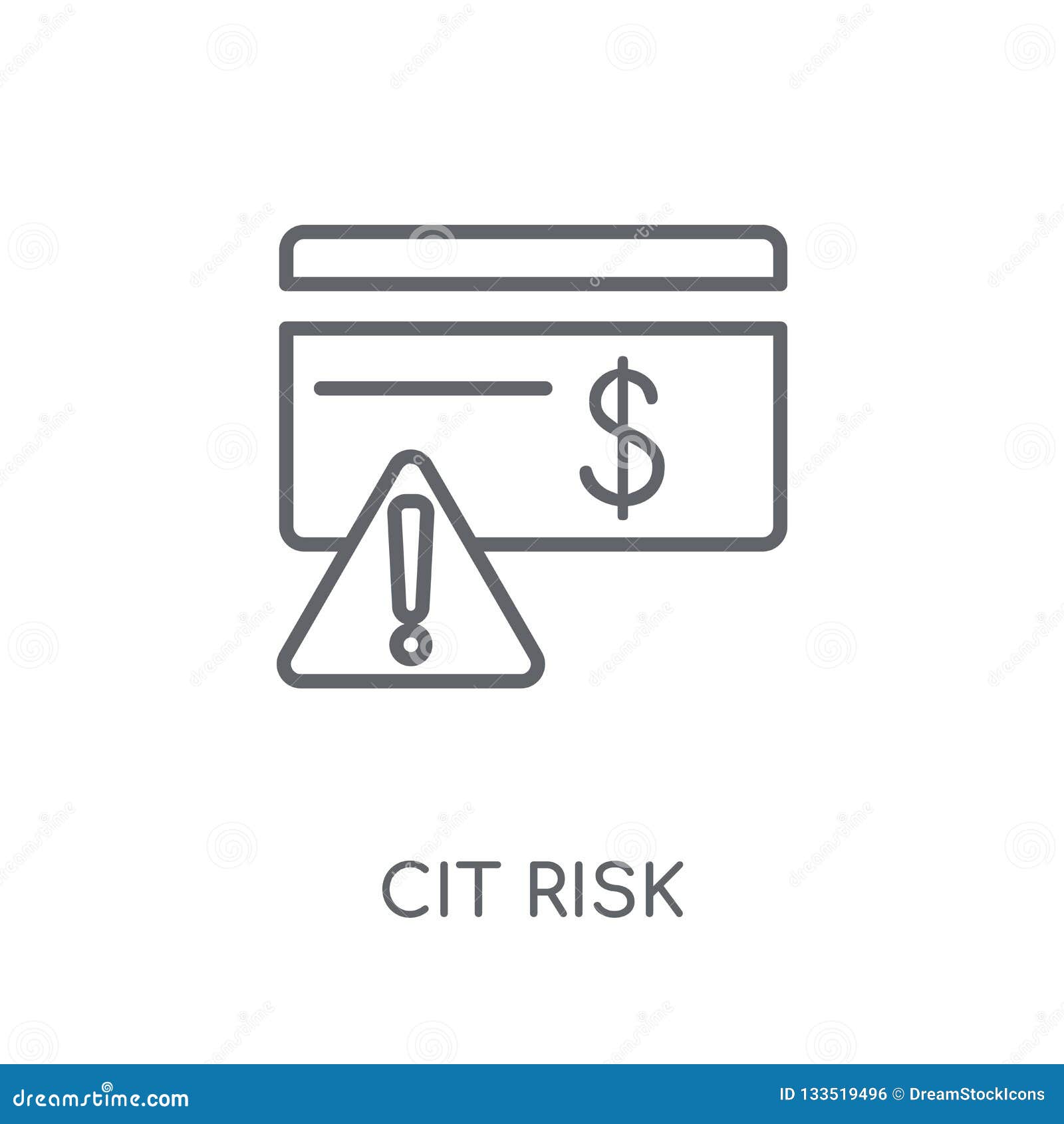 Credit Risk Linear Icon. Modern Outline Credit Risk Logo Concept Stock