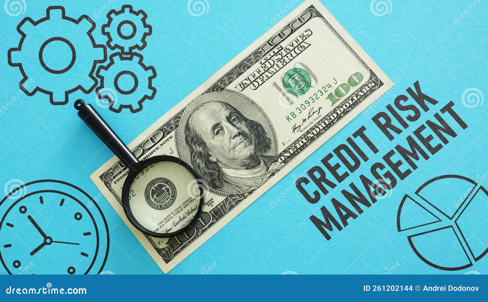 Credit Risk Management is Shown Using the Text and Photo of Dollars