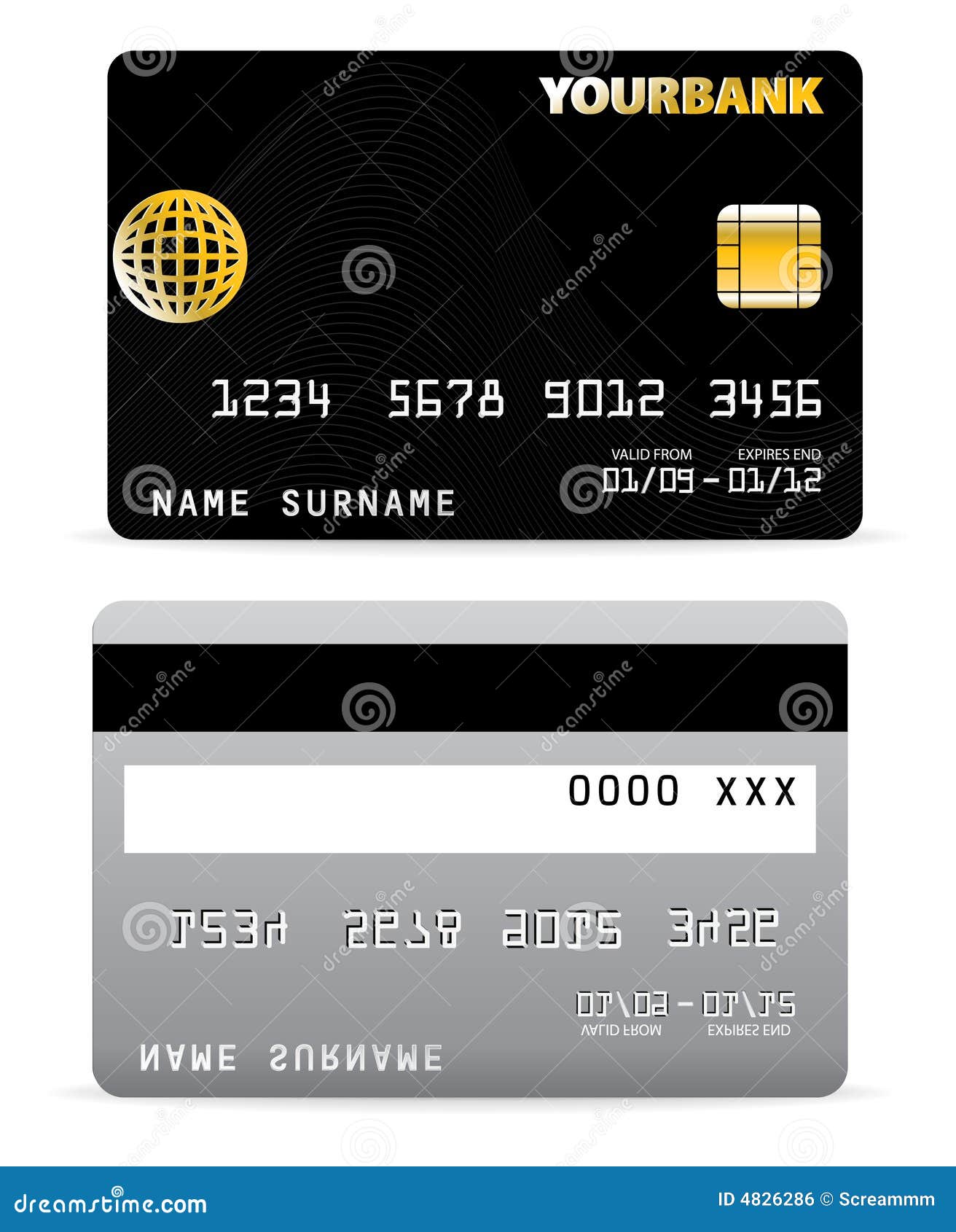 Creditcard Op De Lijnen Van De Golf Achter Stock Illustratie ...