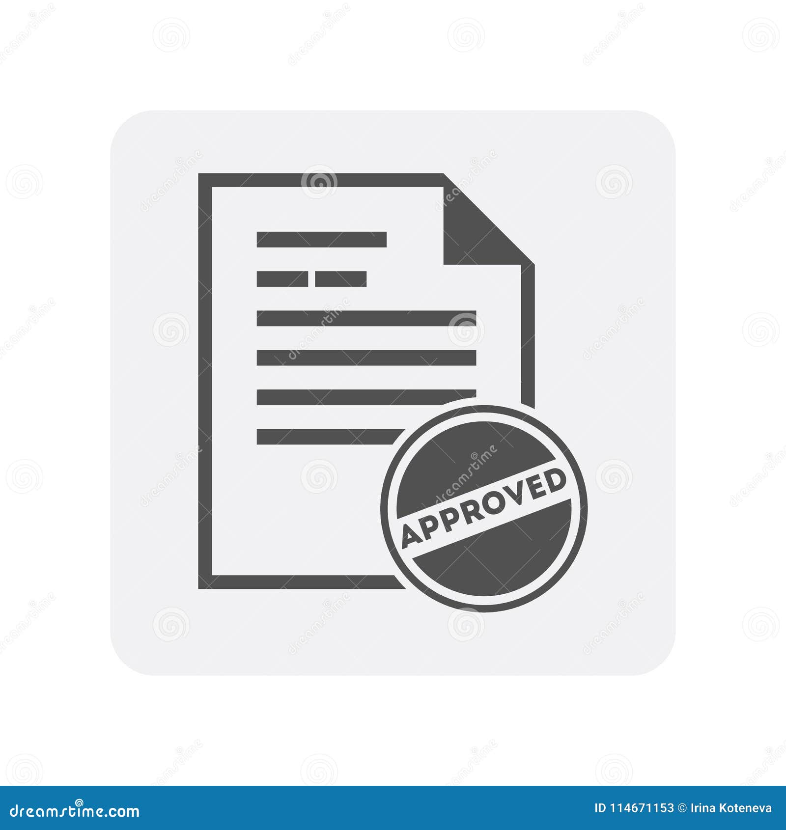 creditworthiness icon with document sign