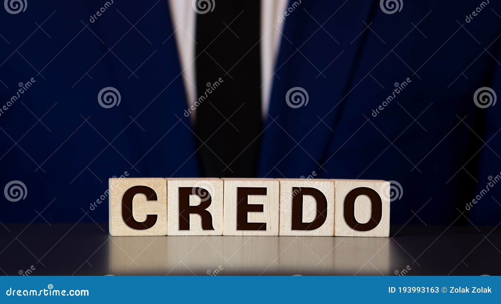 credo word concept on cubes